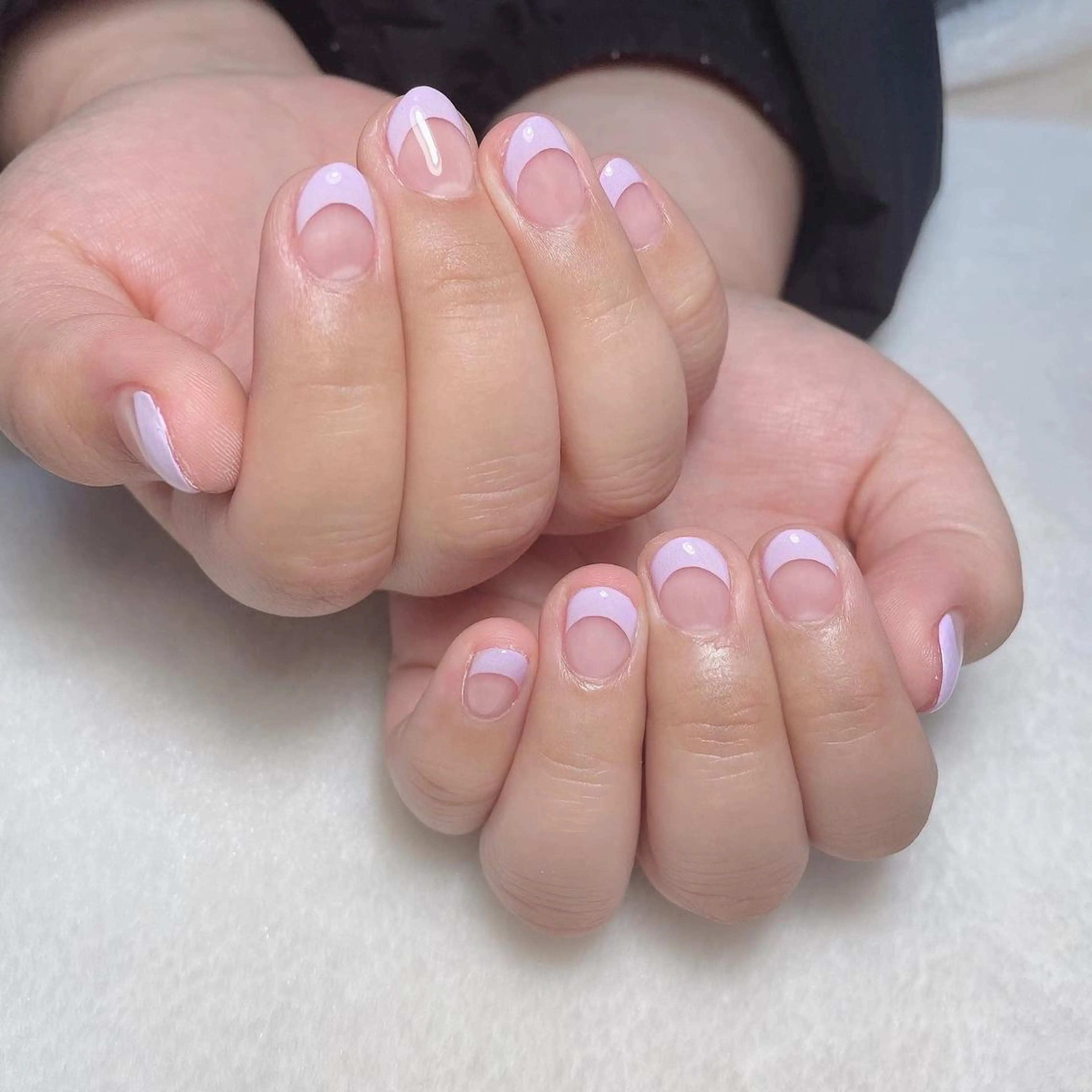 ネイル フレンチネイル パープル kipinail 川﨑えりかのネイルデザイン