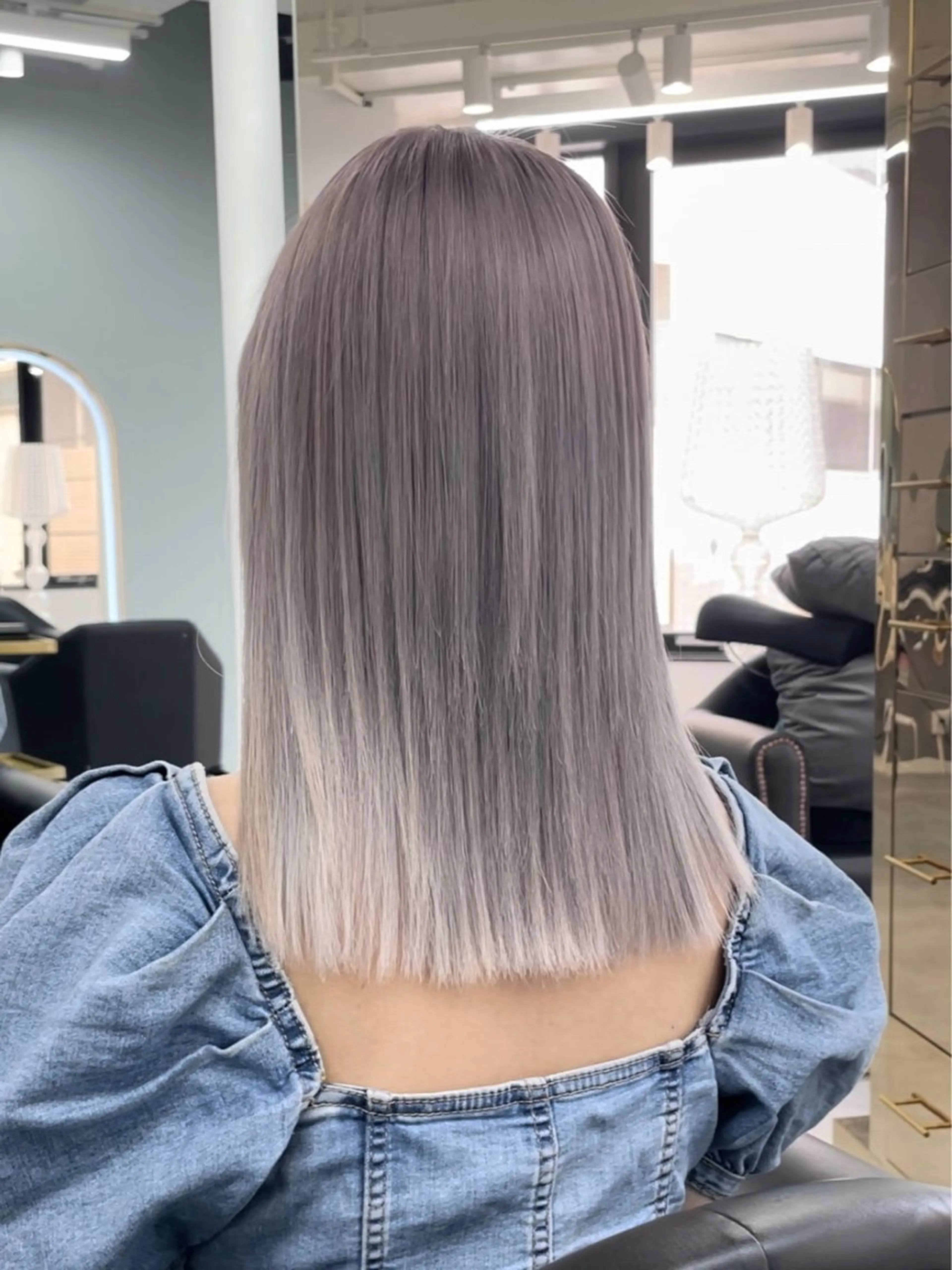 ミディアム バレイヤージュ/ハイ ライト/庄司鉄平のヘアスタイル