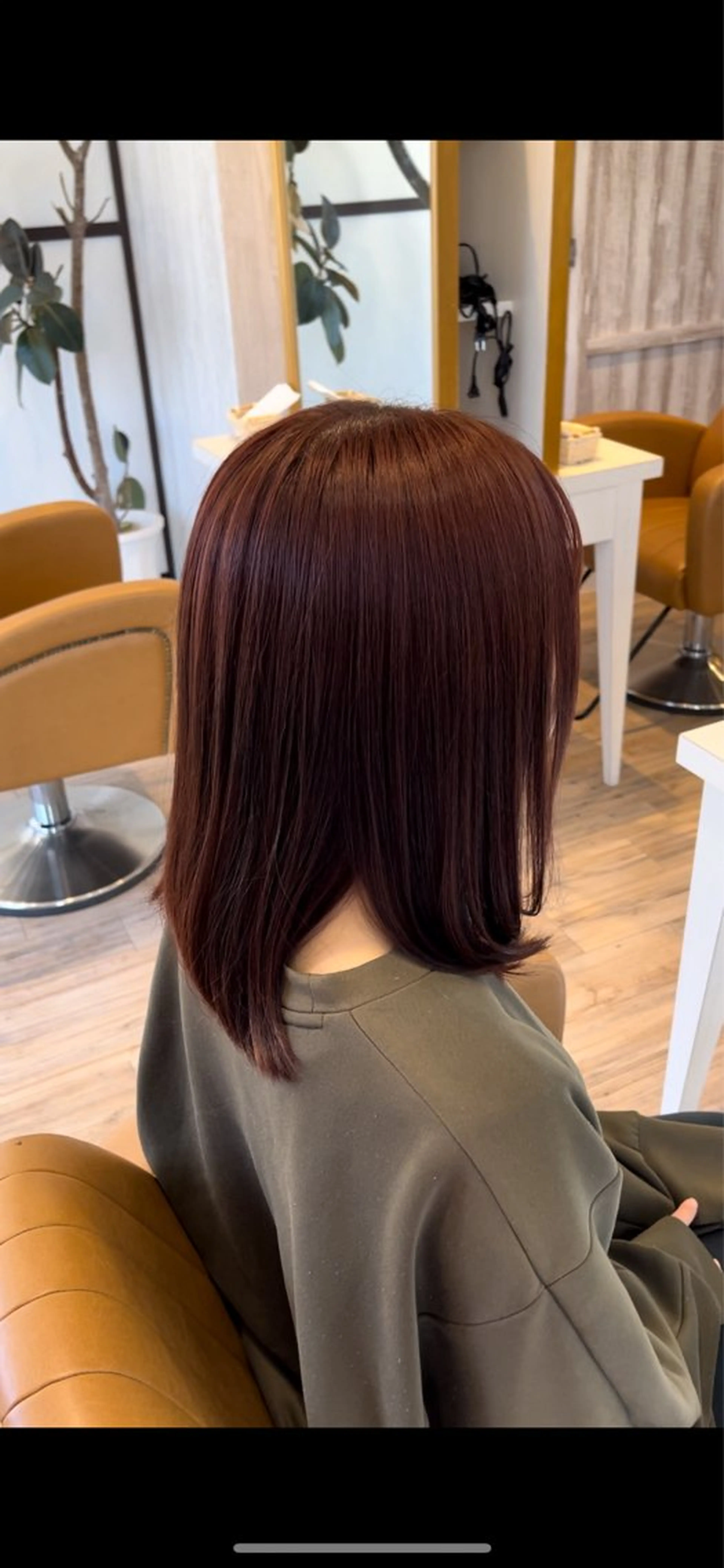 ミディアム カラー レッドカラー 髪質改善 ヘアカラー ブリーチなしWカラー レイヤー/Rickyのヘアスタイル