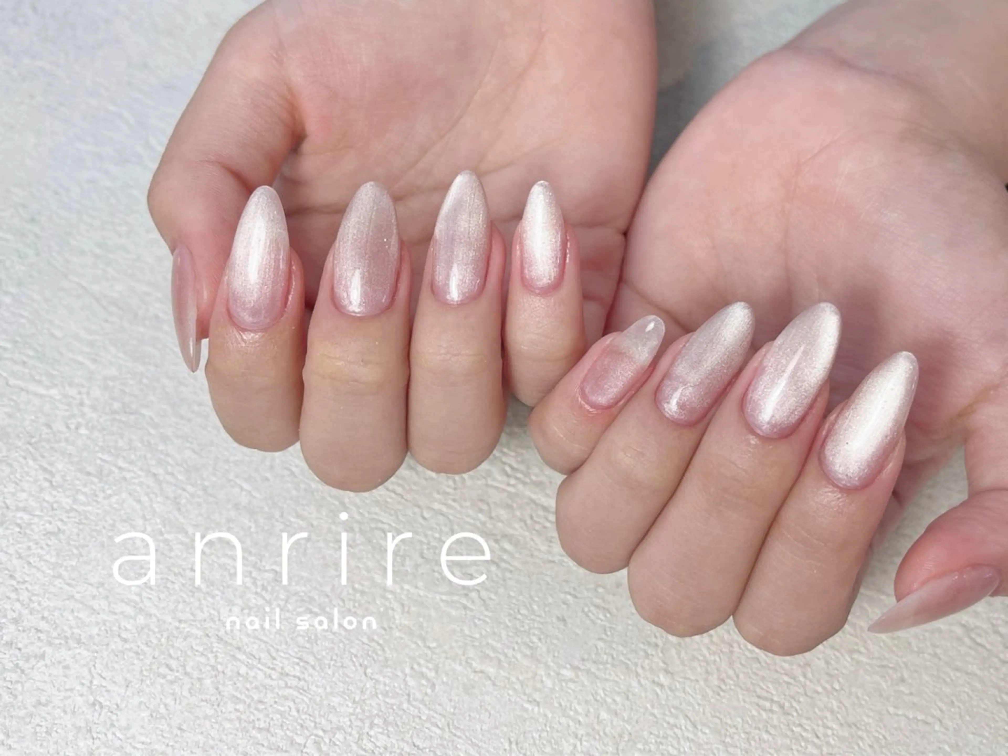 ネイル 長さ出し ジェルネイル ロングネイル マグネットネイル ワンカラーネイル ハンドネイル nailsalon anrireのネイルデザイン