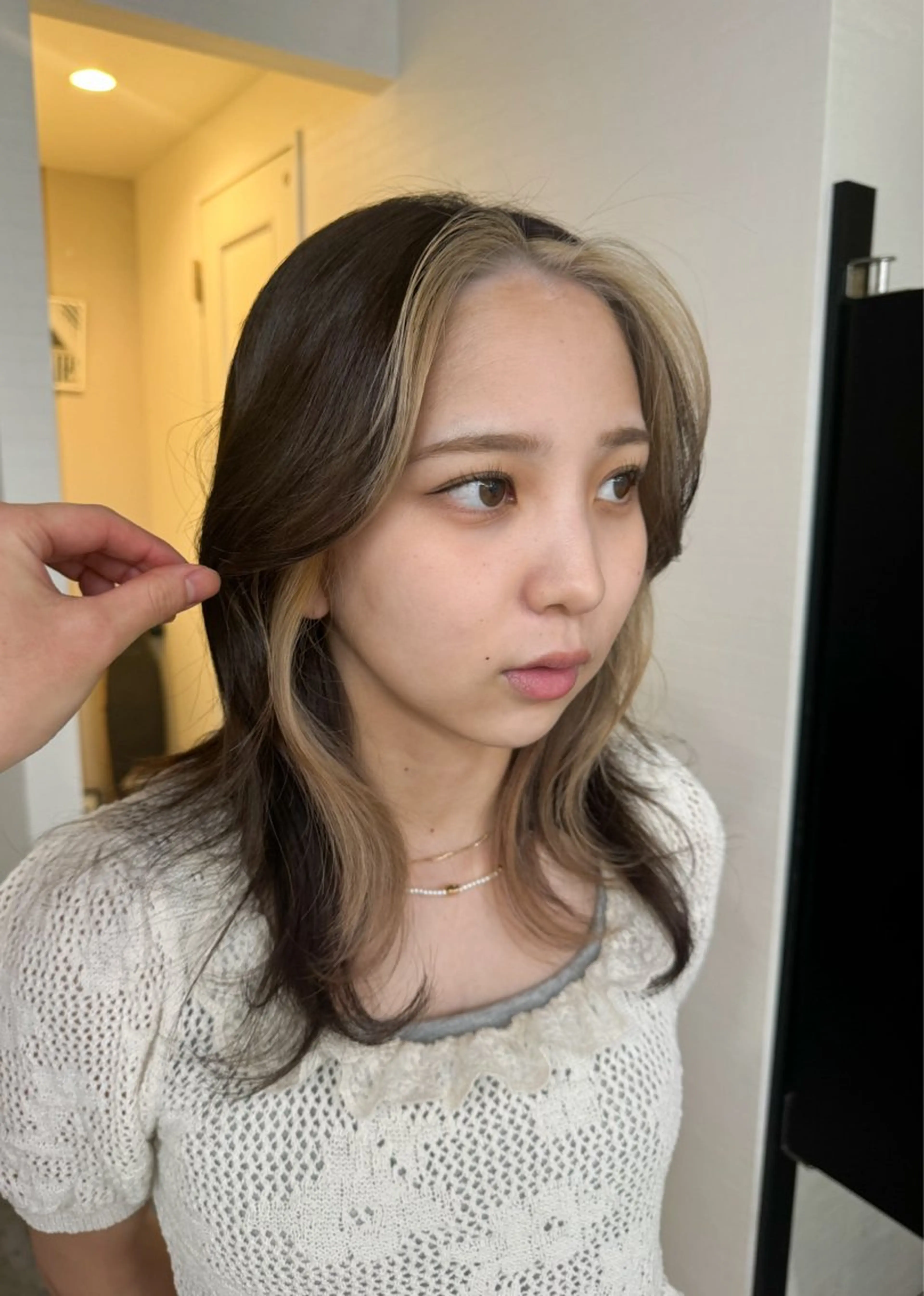 セミロング カラー ミストバング  フェイスフレーミング BANK'S hair所属・縮毛矯正 髪質改善寺坂雄飛💐のヘアスタイル