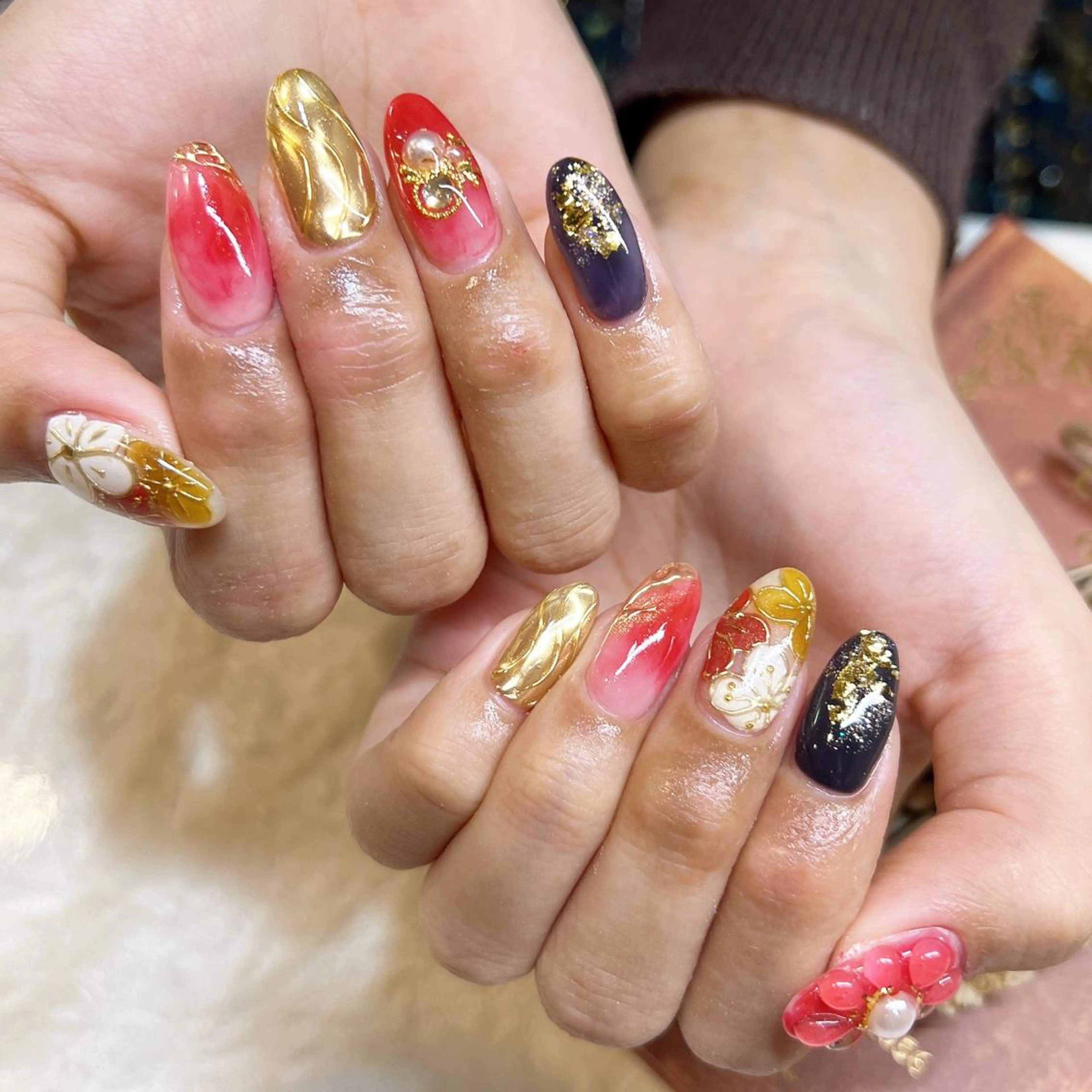 ネイル 成人式 nailist yuiのネイルデザイン