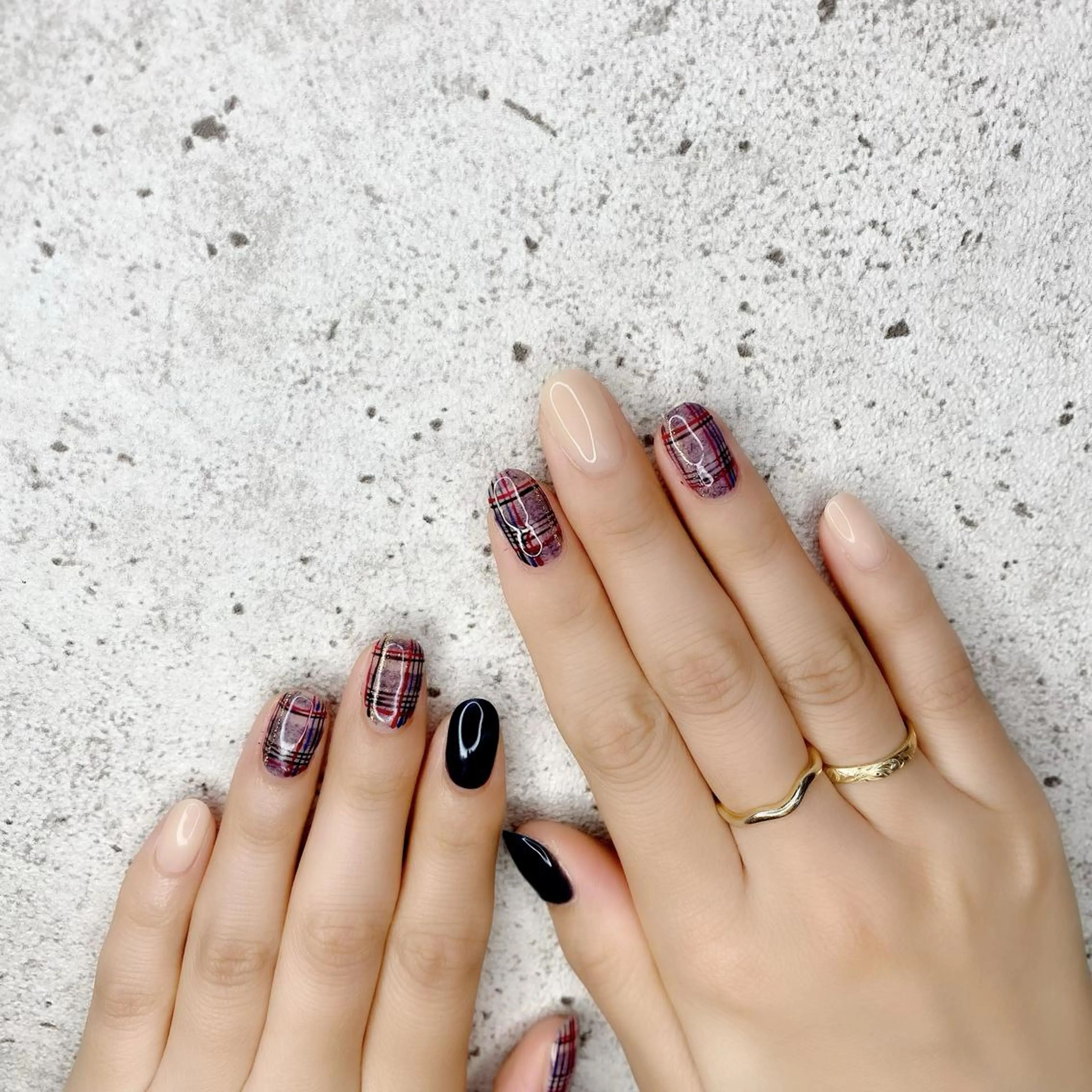 ミディアム カラー パーマ ヘアアレンジ メンズ キッズ ネイル マツエク・マツパ アートネイル ハンドネイル Salon Ｋのネイルデザイン