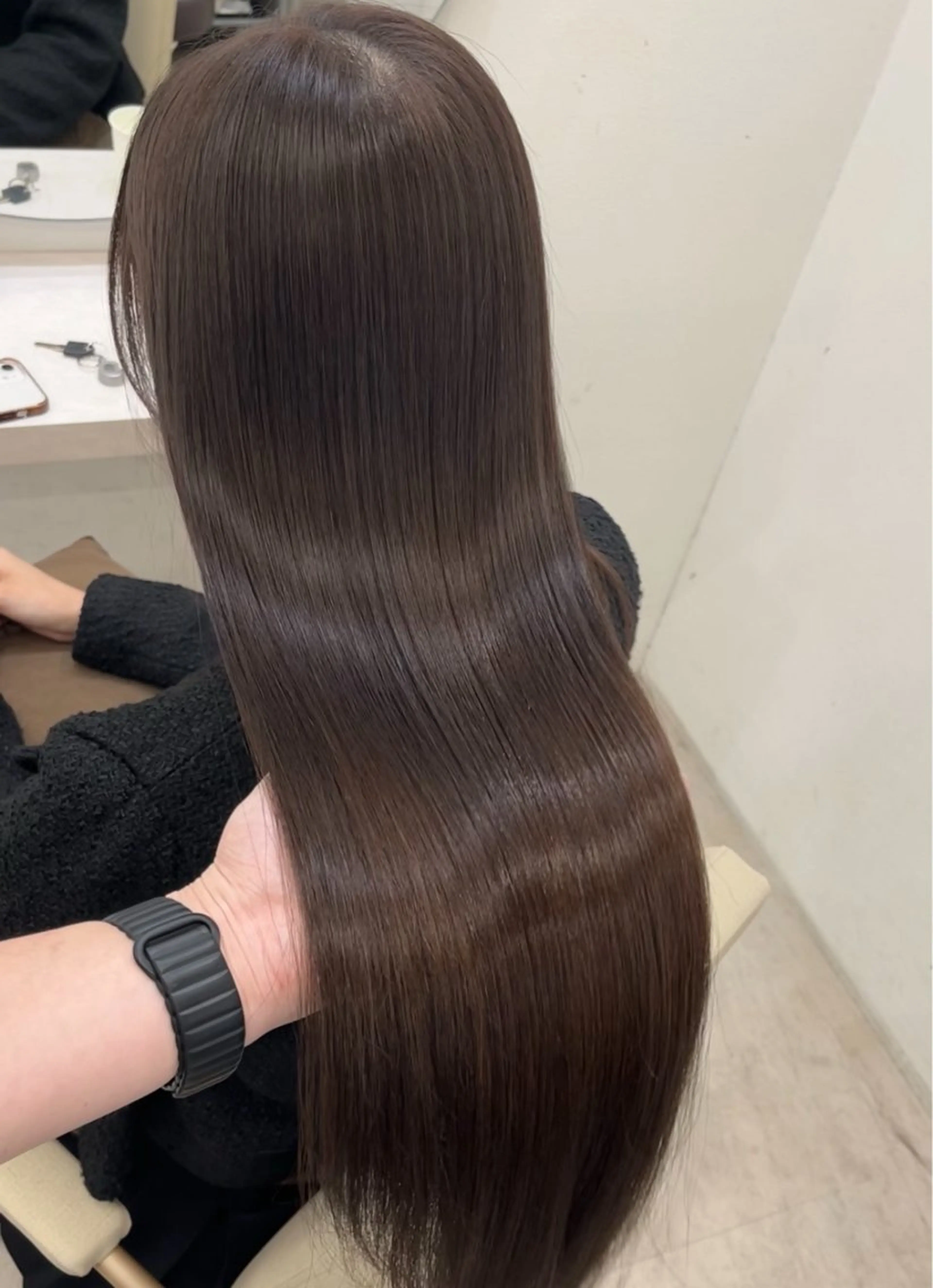 ロング カット ヘアカラー 縮毛矯正 トリートメント 髪質改善/縮毛矯正 梅田茶屋町/西尾祐作のヘアスタイル