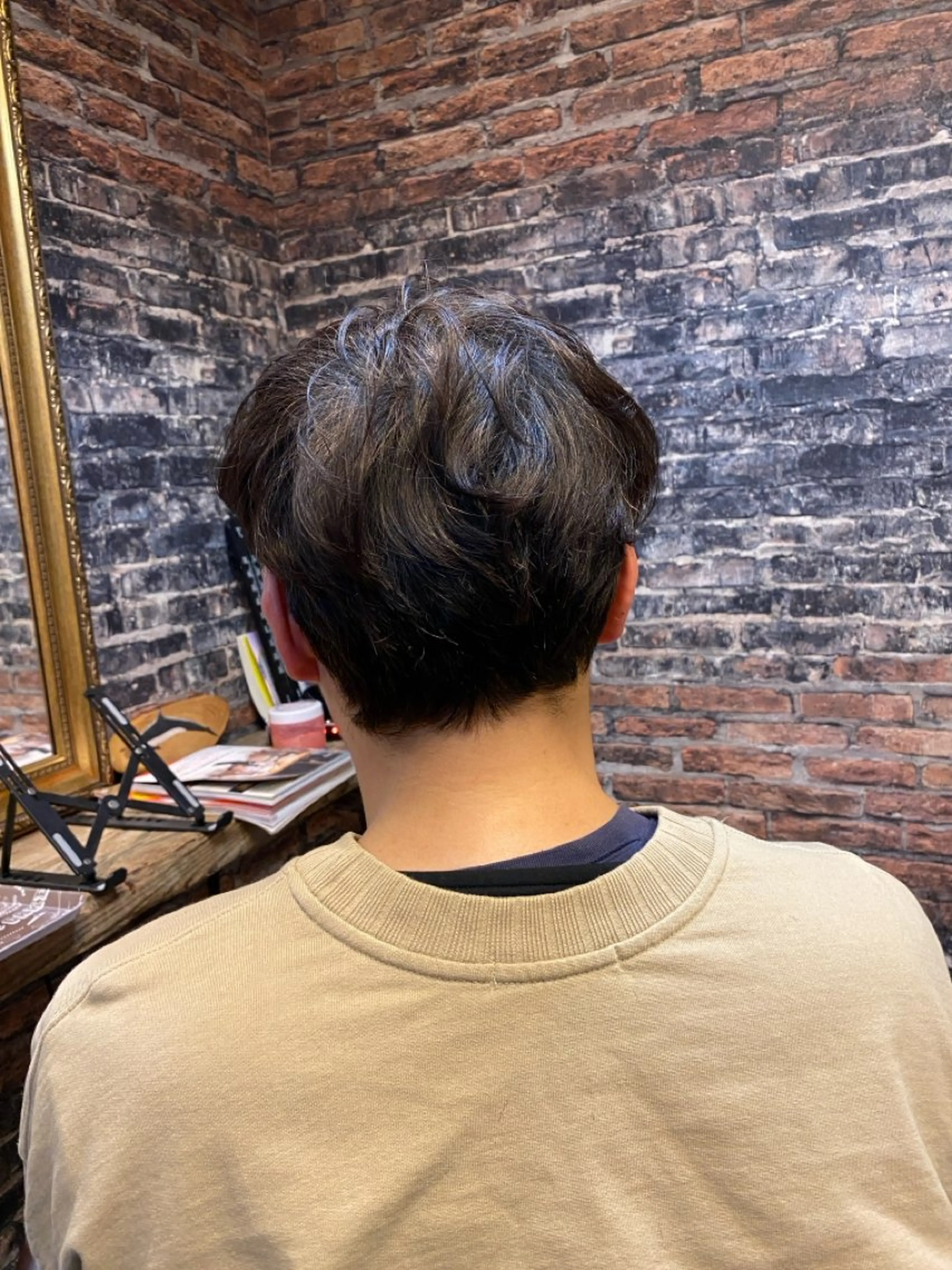 ショート メンズ メンズパーマ くせ毛 カット クーペアセック 神田のヘアスタイル