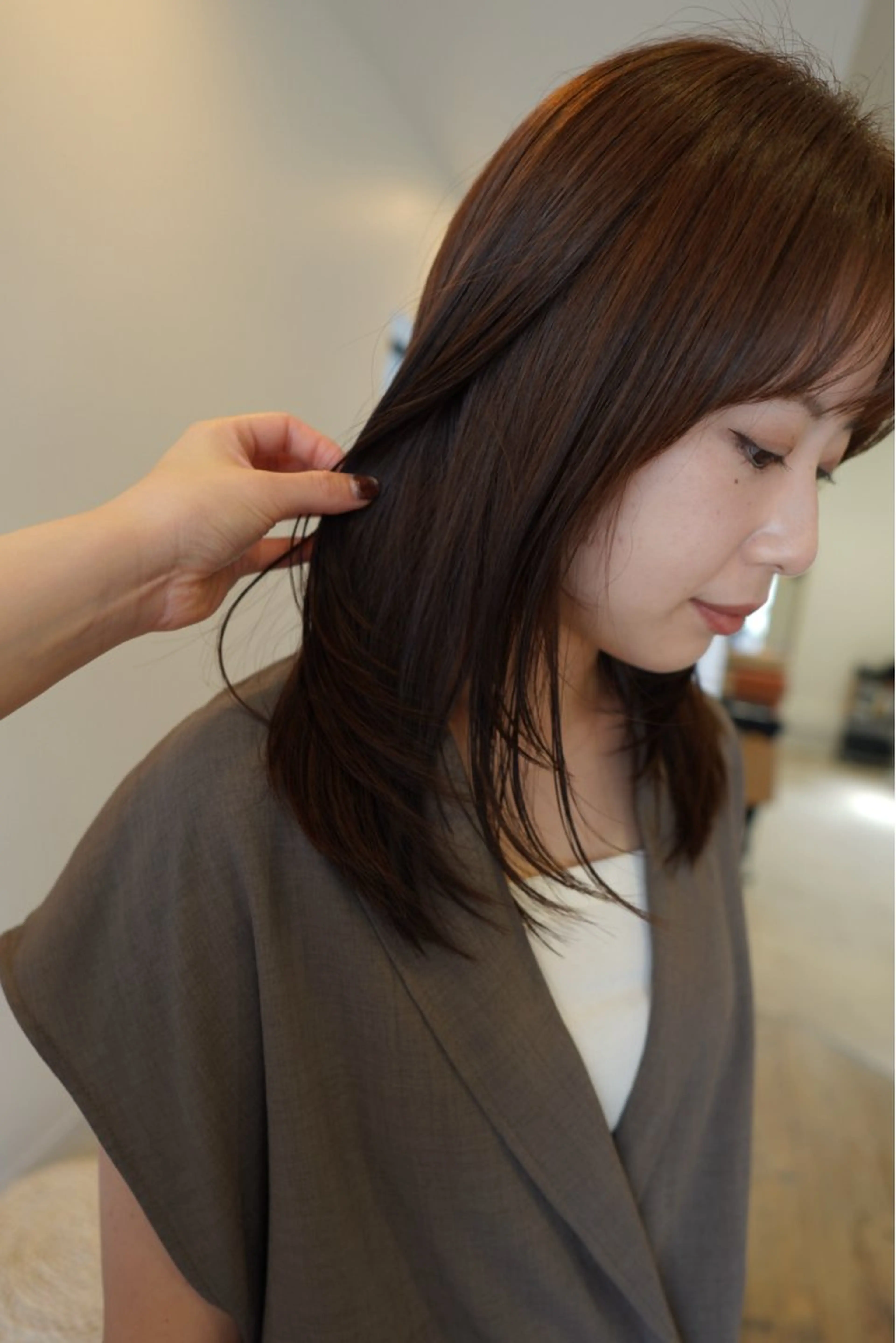 ロング カラー 💛🤍U too e’s 鎌倉🧸のヘアスタイル