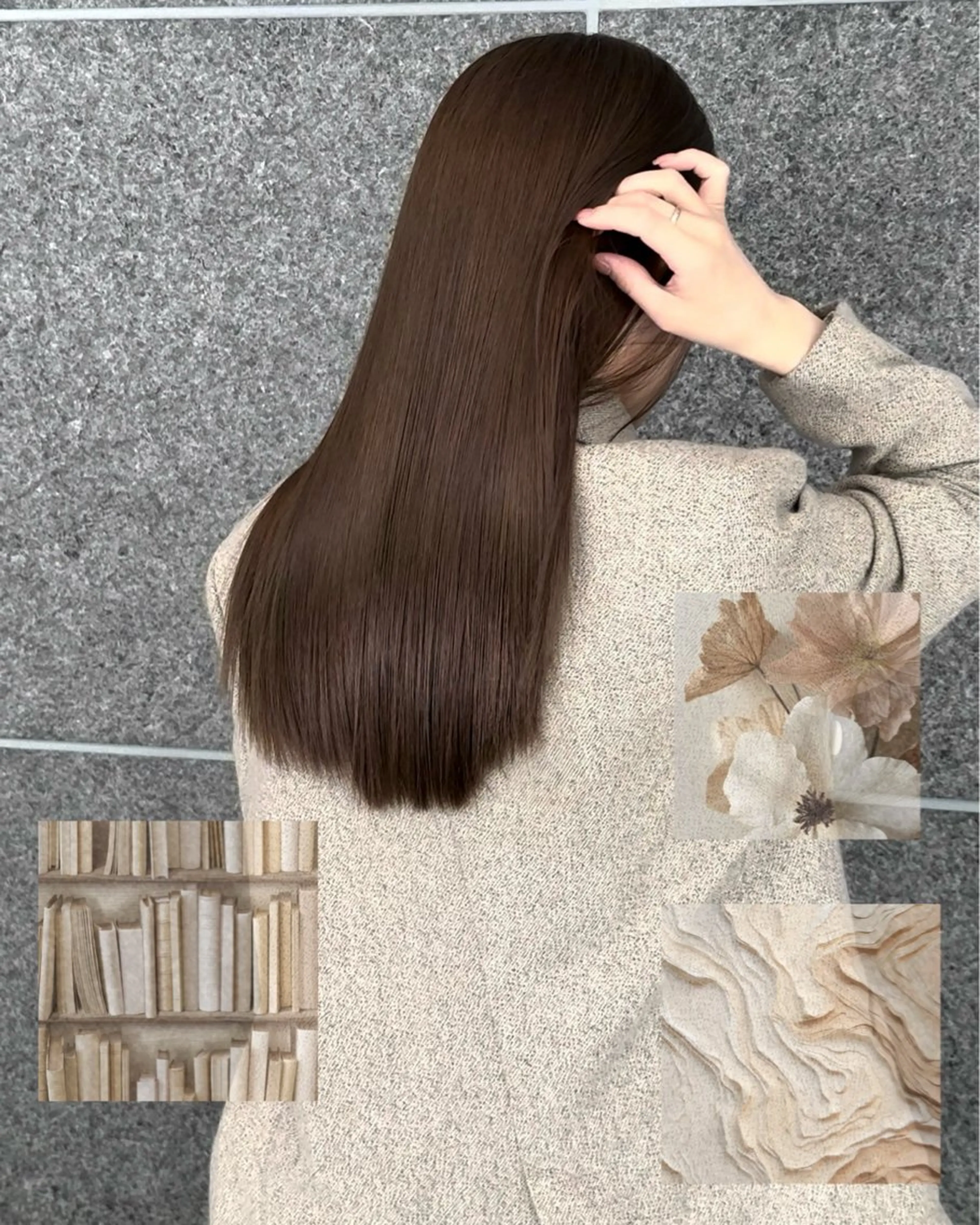 ロング カラー ベージュカラー ブリーチ ブリーチなしカラー カット ヘアカラー トリートメント レイヤーカット× 髪質改善カラー　片山のヘアスタイル