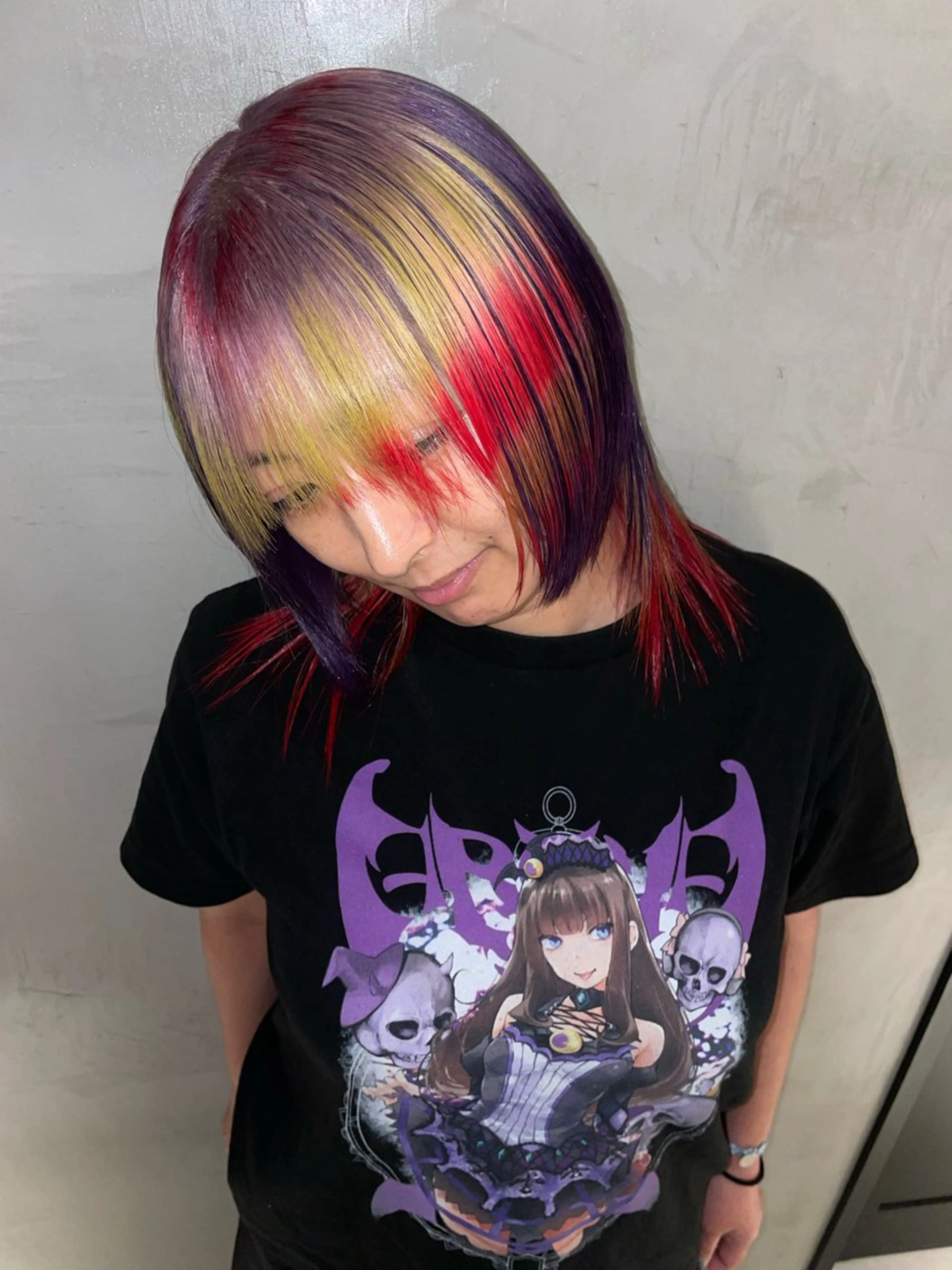 ミディアム カラー ヘアカラー L&Co. BY LUCKHAIR所属・ブリーチ✧︎デザイン ゆうのヘアスタイル