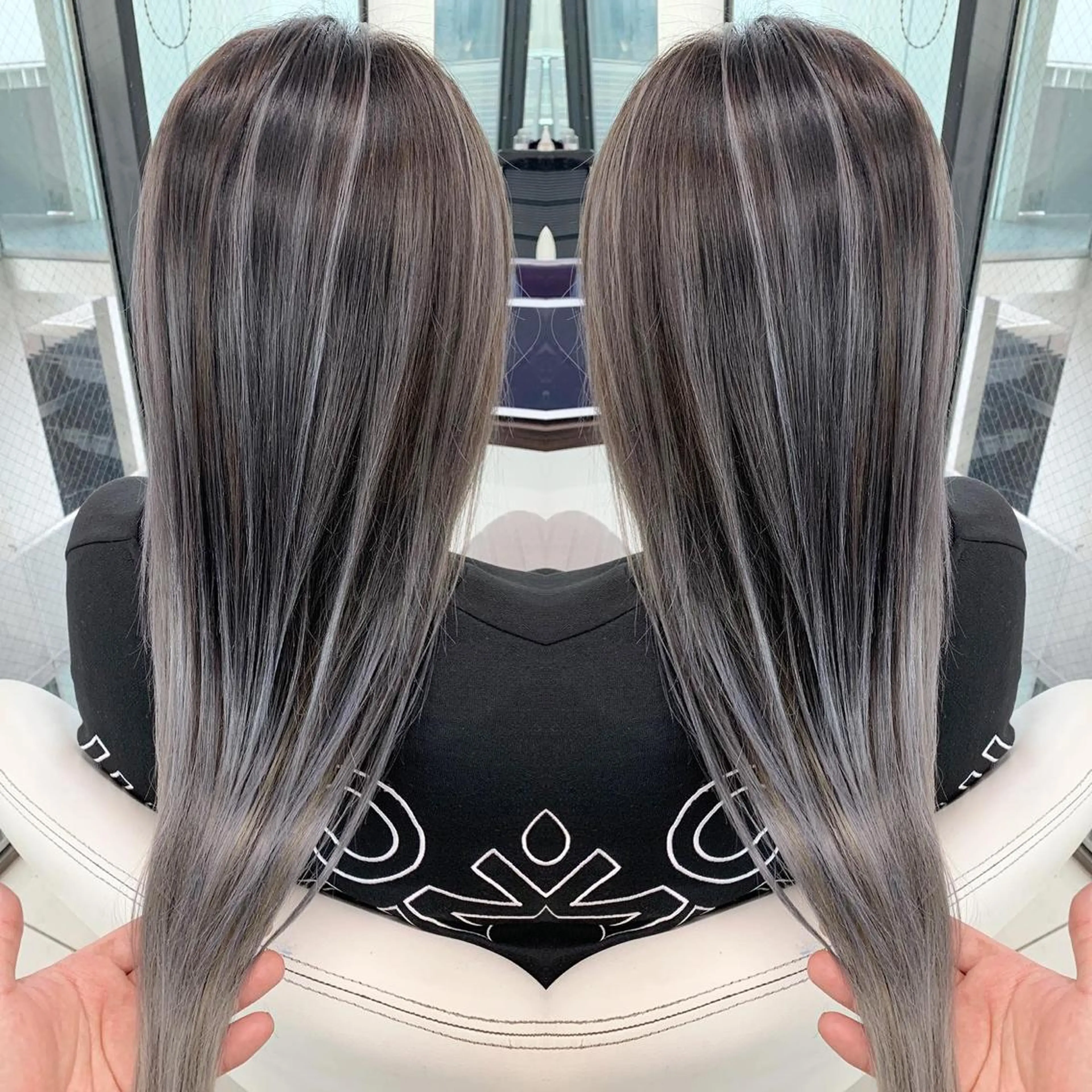 セミロング レイヤーカット Merci メルシー 福岡、今泉のヘアスタイル