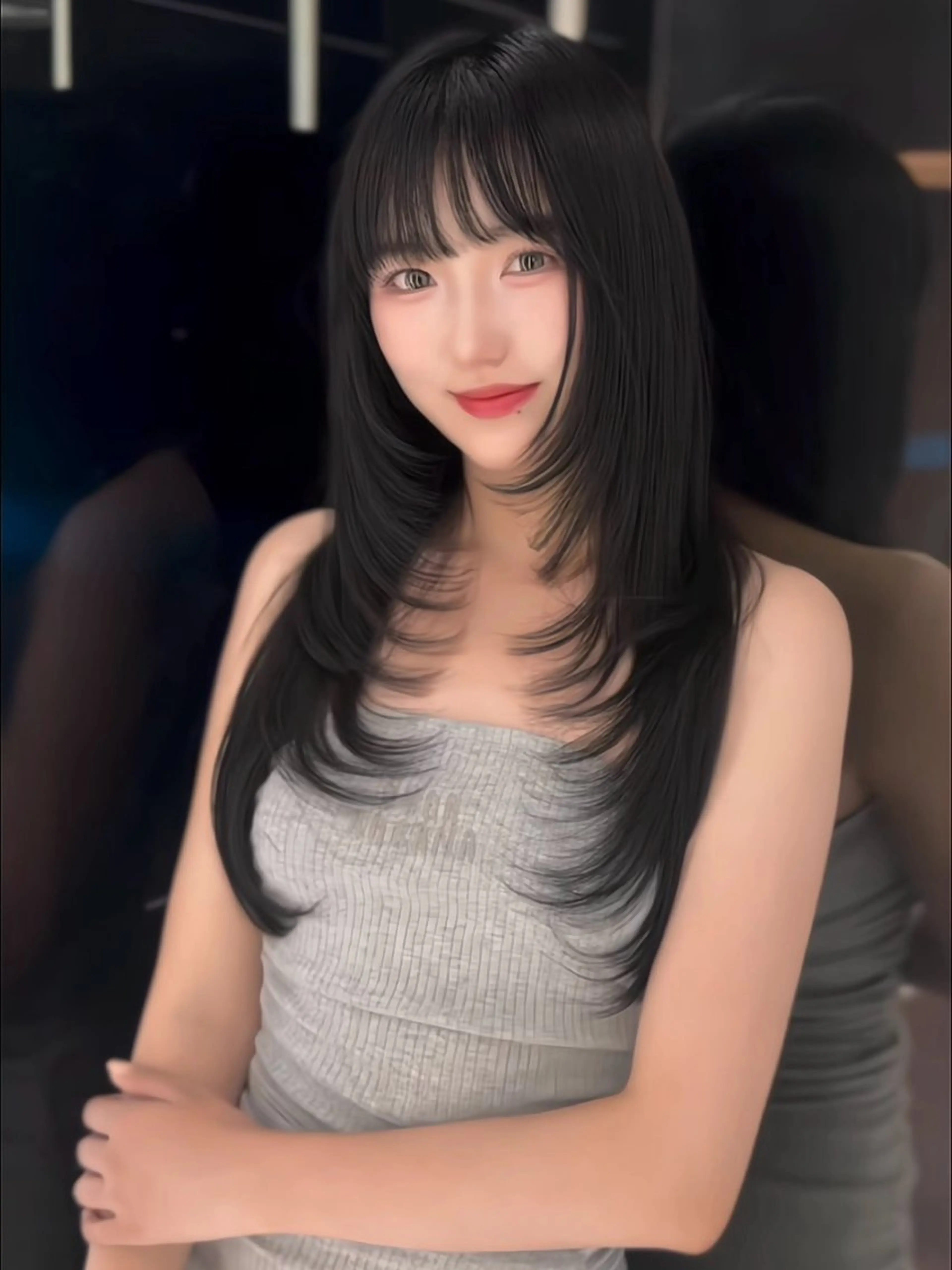 カラー miuru/韓国ヘア /レイヤーカットのヘアスタイル