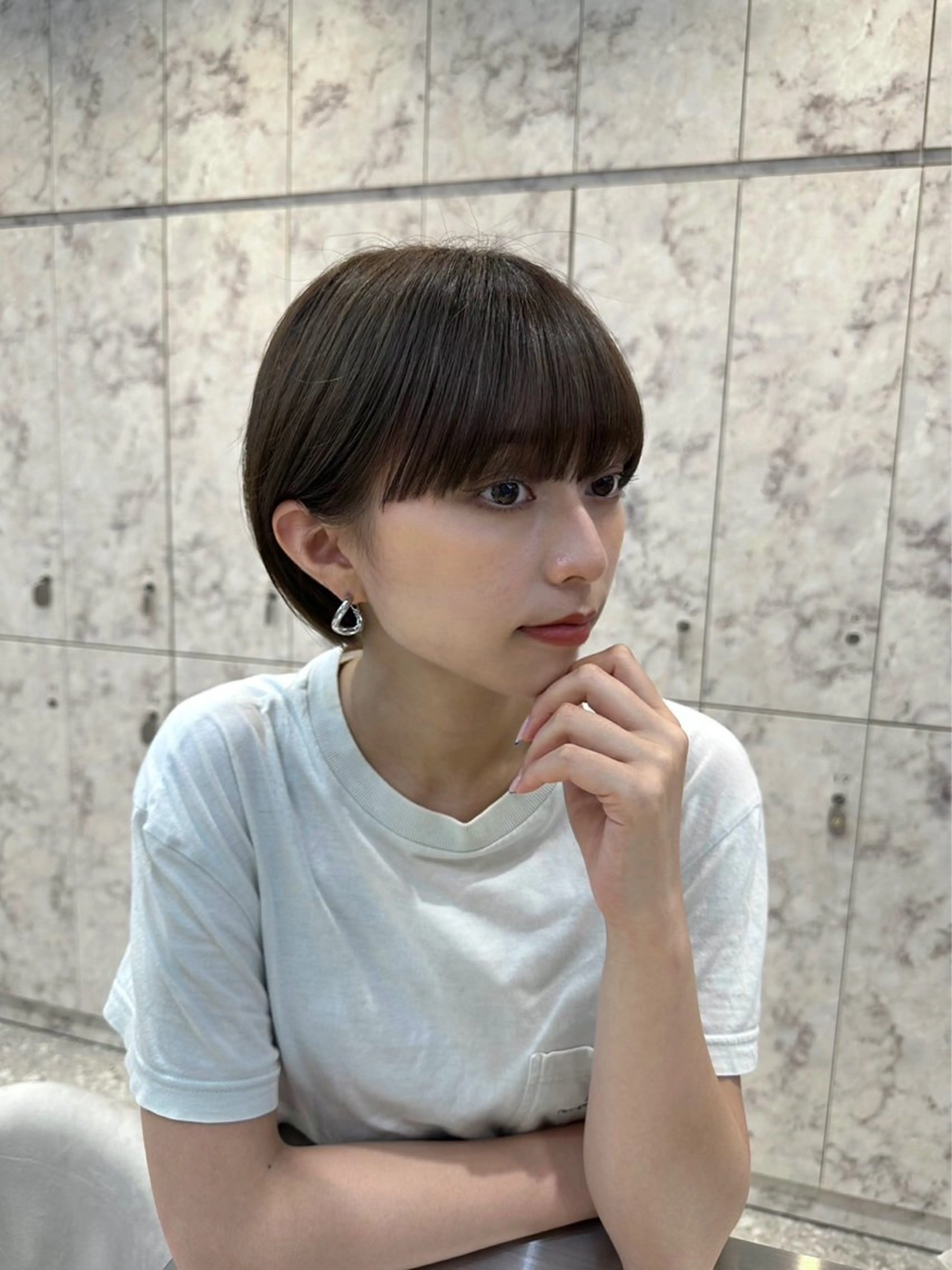 ショート 丸みショート ショートヘア ハッシュカット/ 艶カラー/RIN🩶のヘアスタイル