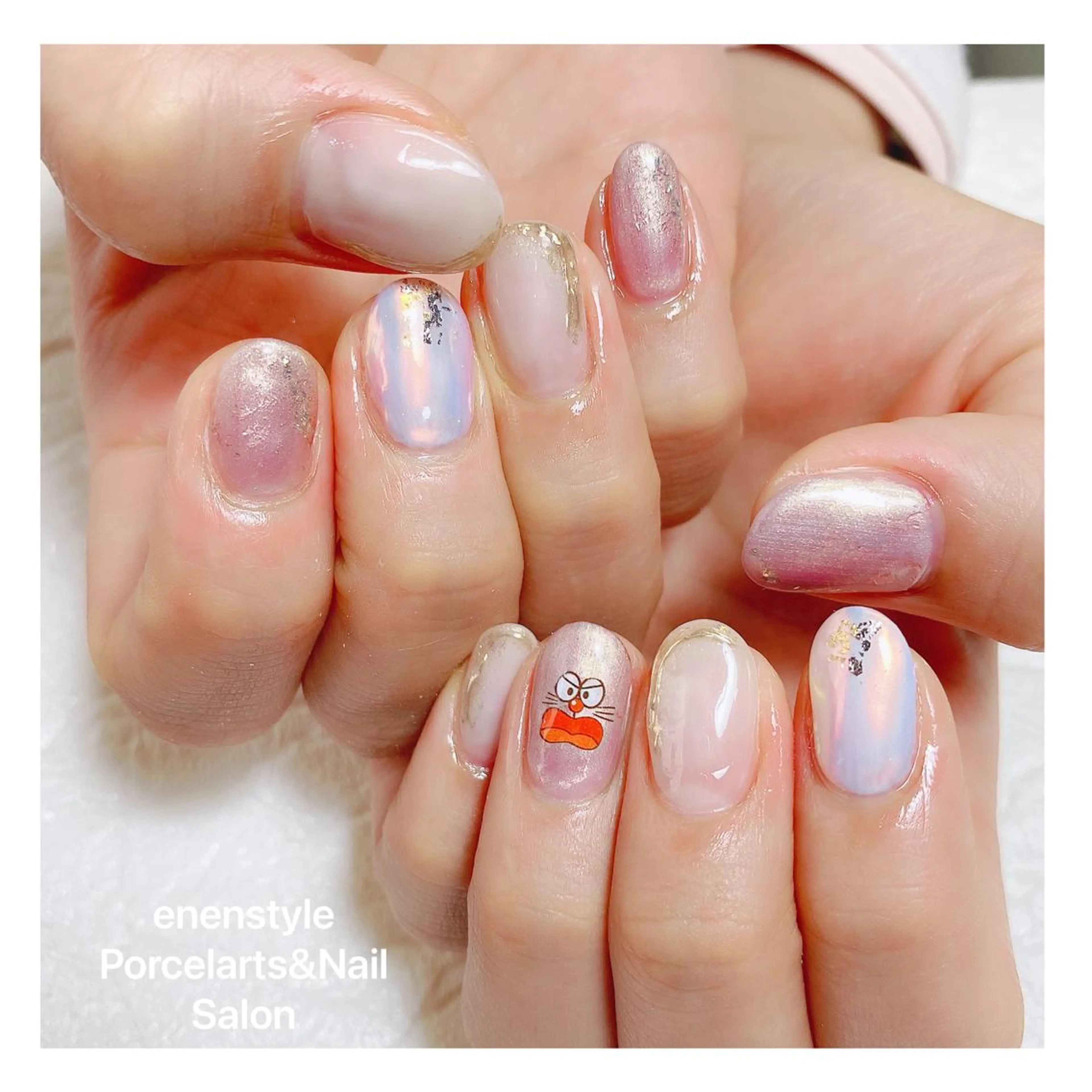 ミディアム ネイル ハンドネイル 👑enen style👑のネイルデザイン