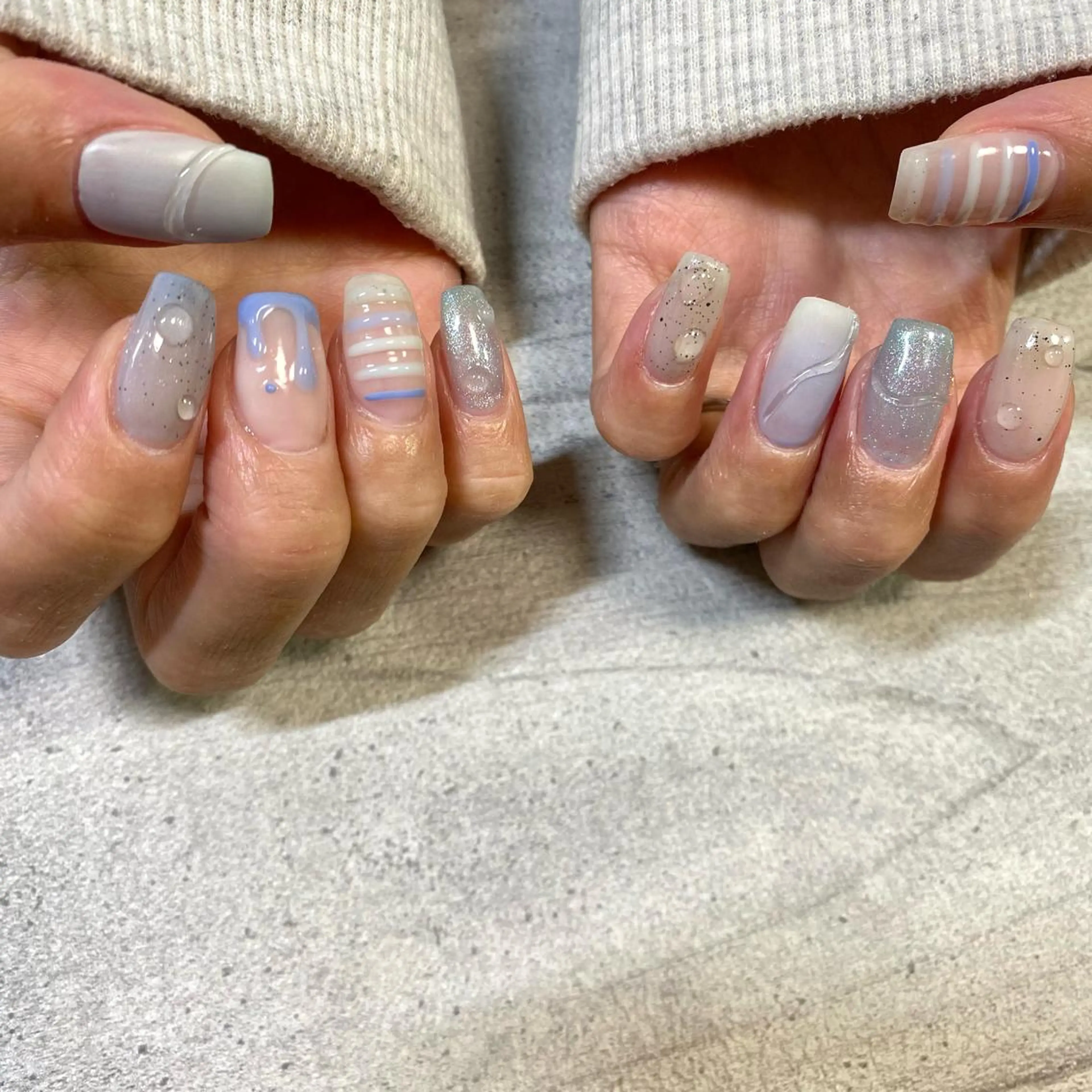 ショート カラー パーマ ヘアアレンジ メンズ キッズ ネイル マツエク・マツパ アイブロウ ハンドネイル ハンドケア 今福鶴見ネイル 8(ｴｲﾄ)のネイルデザイン