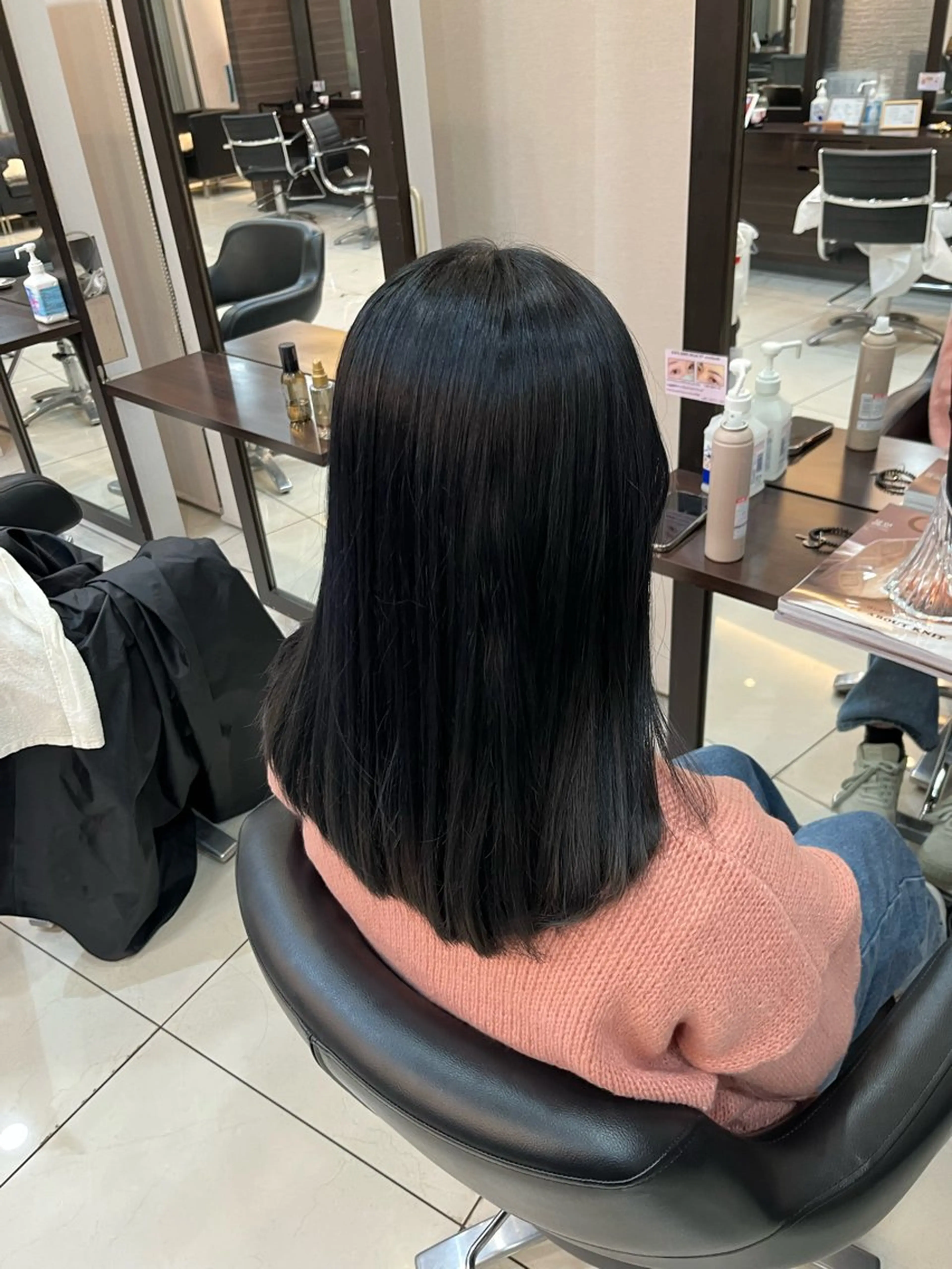 カラー 韓国風カラー 透明感カラー✨🩵 韓国ヘアkanatoのヘアスタイル