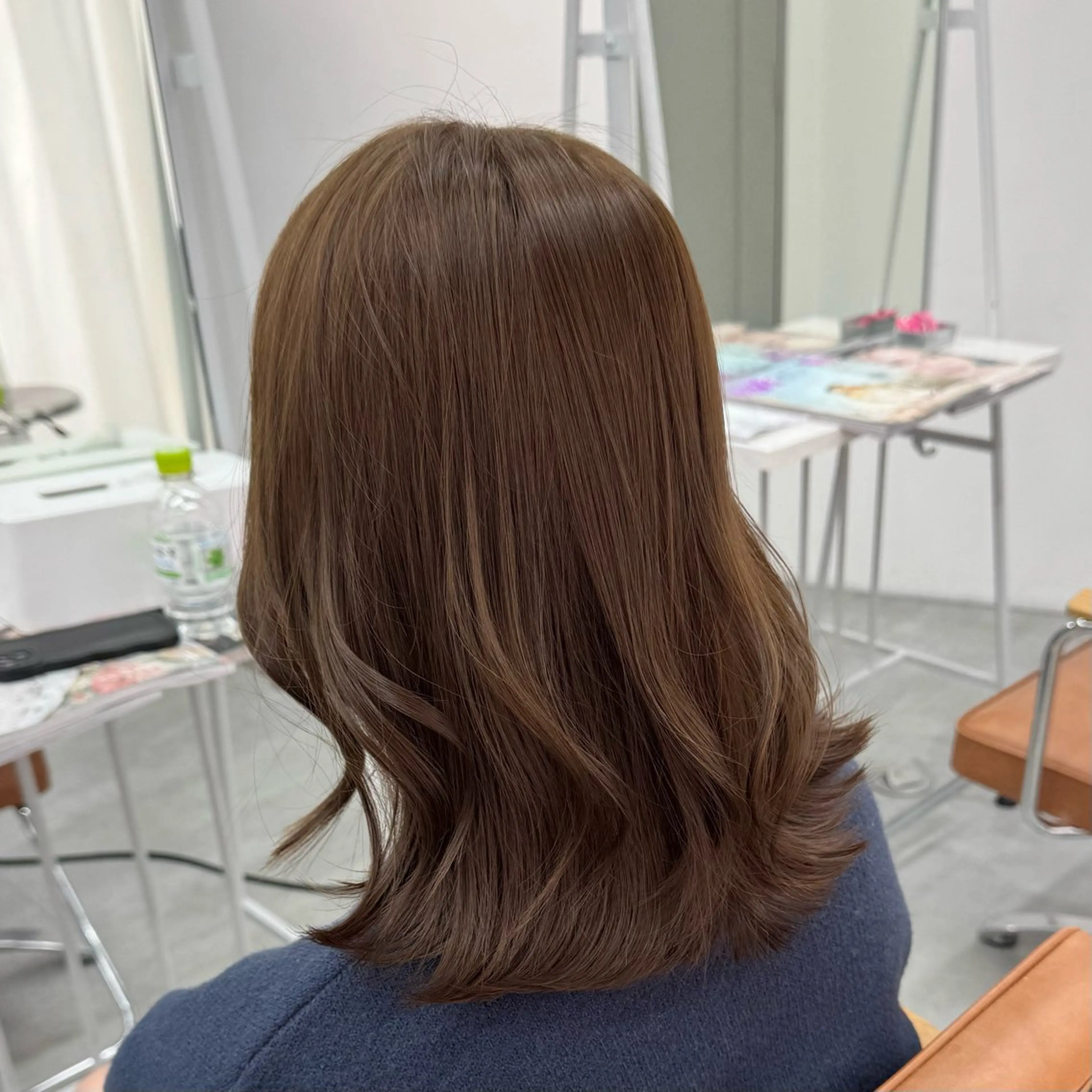 ミディアム カラー ヘアアレンジ ヘアカラー ブリーチなしカラー /新百合ヶ丘/安形翔のヘアスタイル