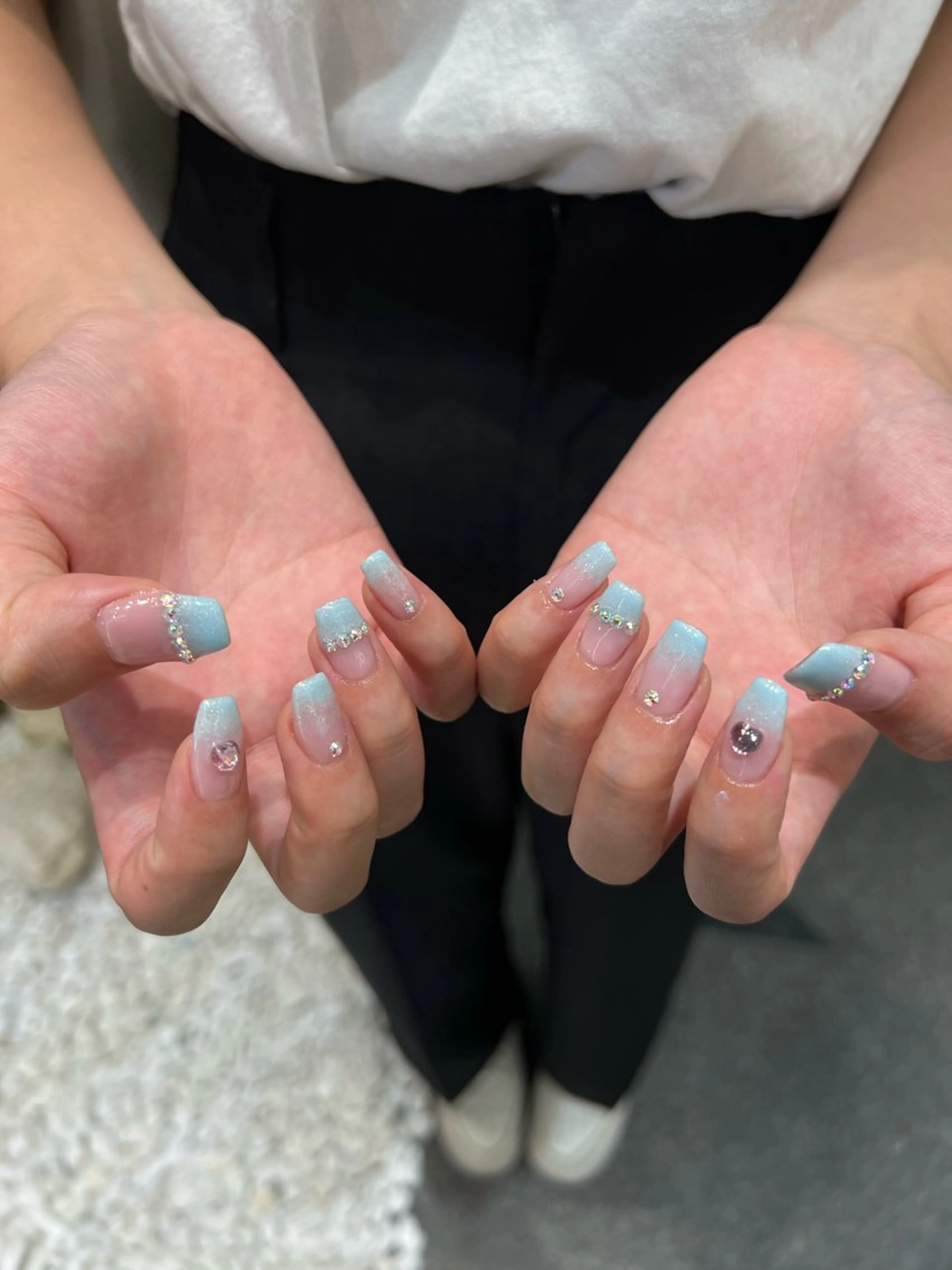 ネイル アートネイル ジェルネイル グラデーション 韓国ネイル パラジェル 酸性ストレート人気 No,1/カスミ🩰のヘアスタイル