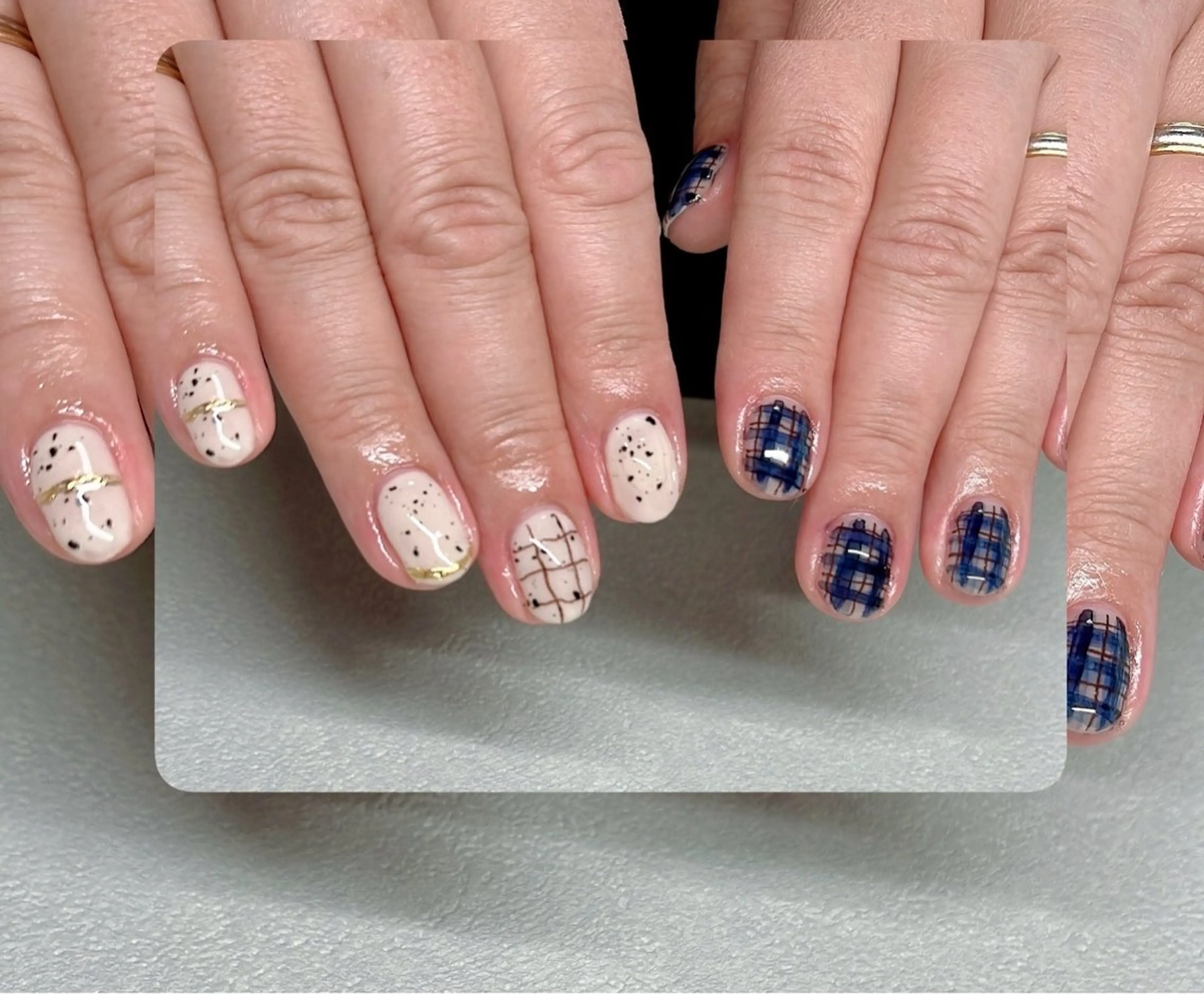 ネイル ハンドネイル tsumeya ゆるかわ手描きネイルのネイルデザイン