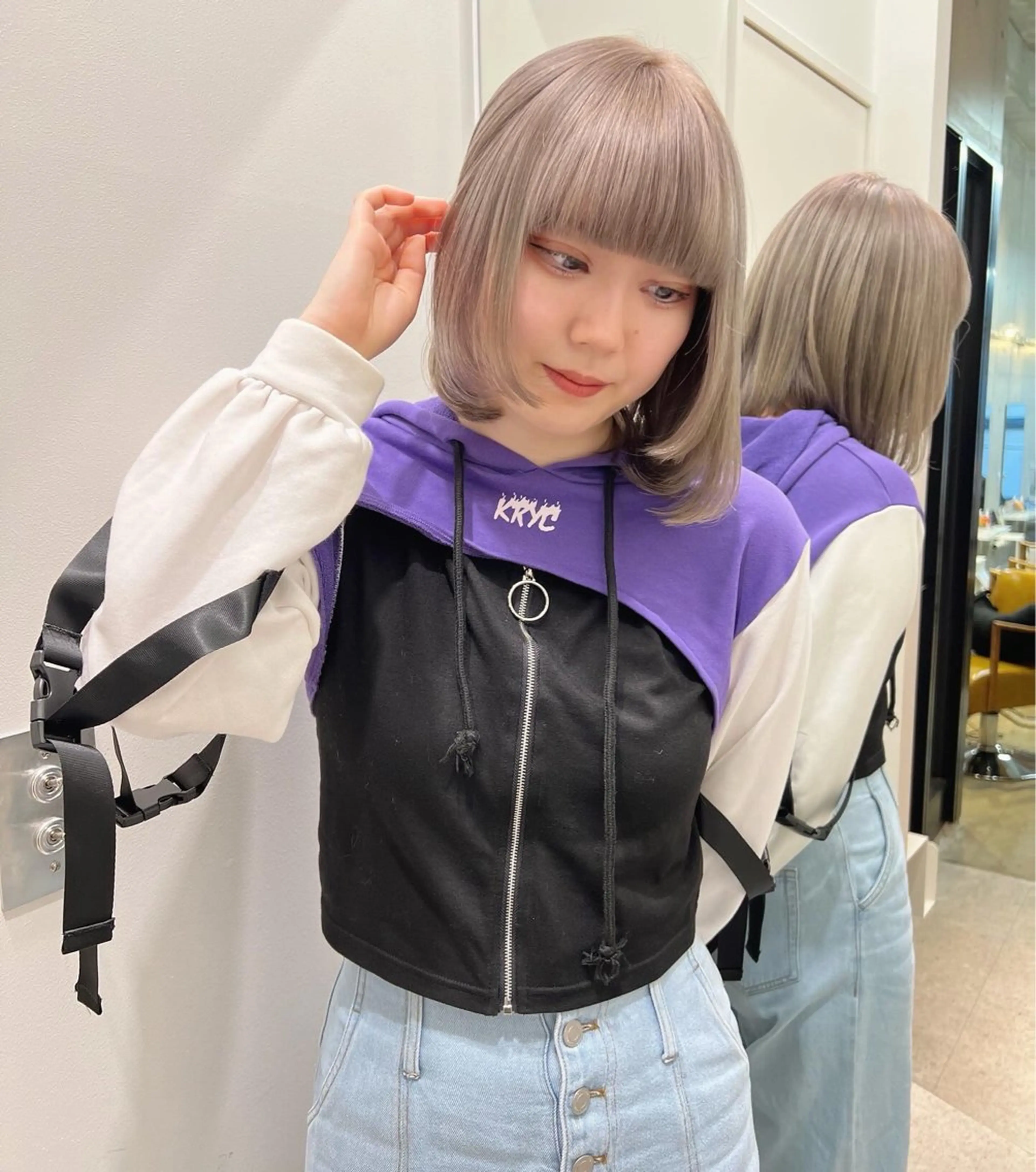 ミディアム カコ/レイヤーカット ヘアアレンジのヘアスタイル