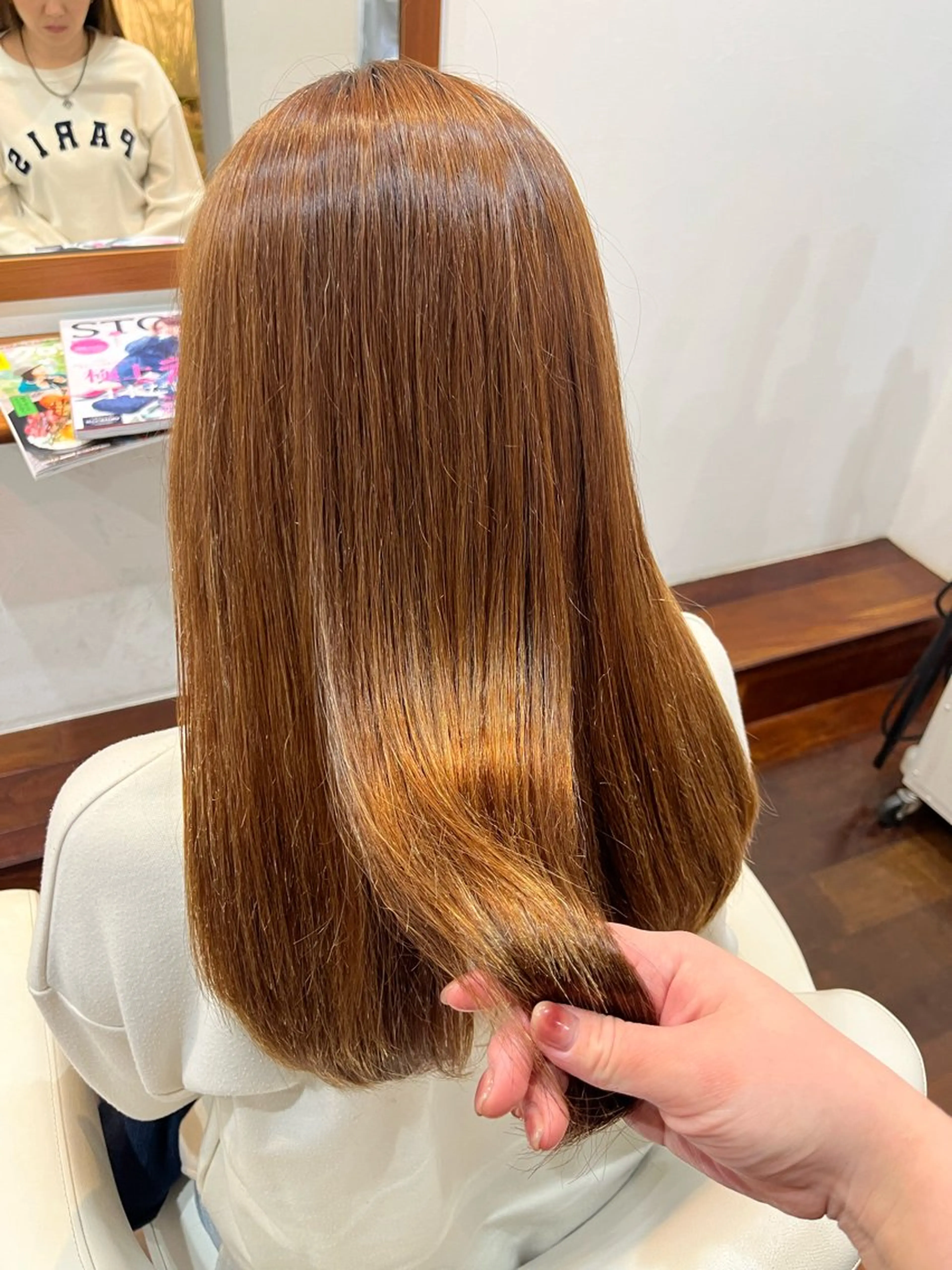 ロング 髪質改善 カット 縮毛矯正 トリートメント 金岡 碧のヘアスタイル