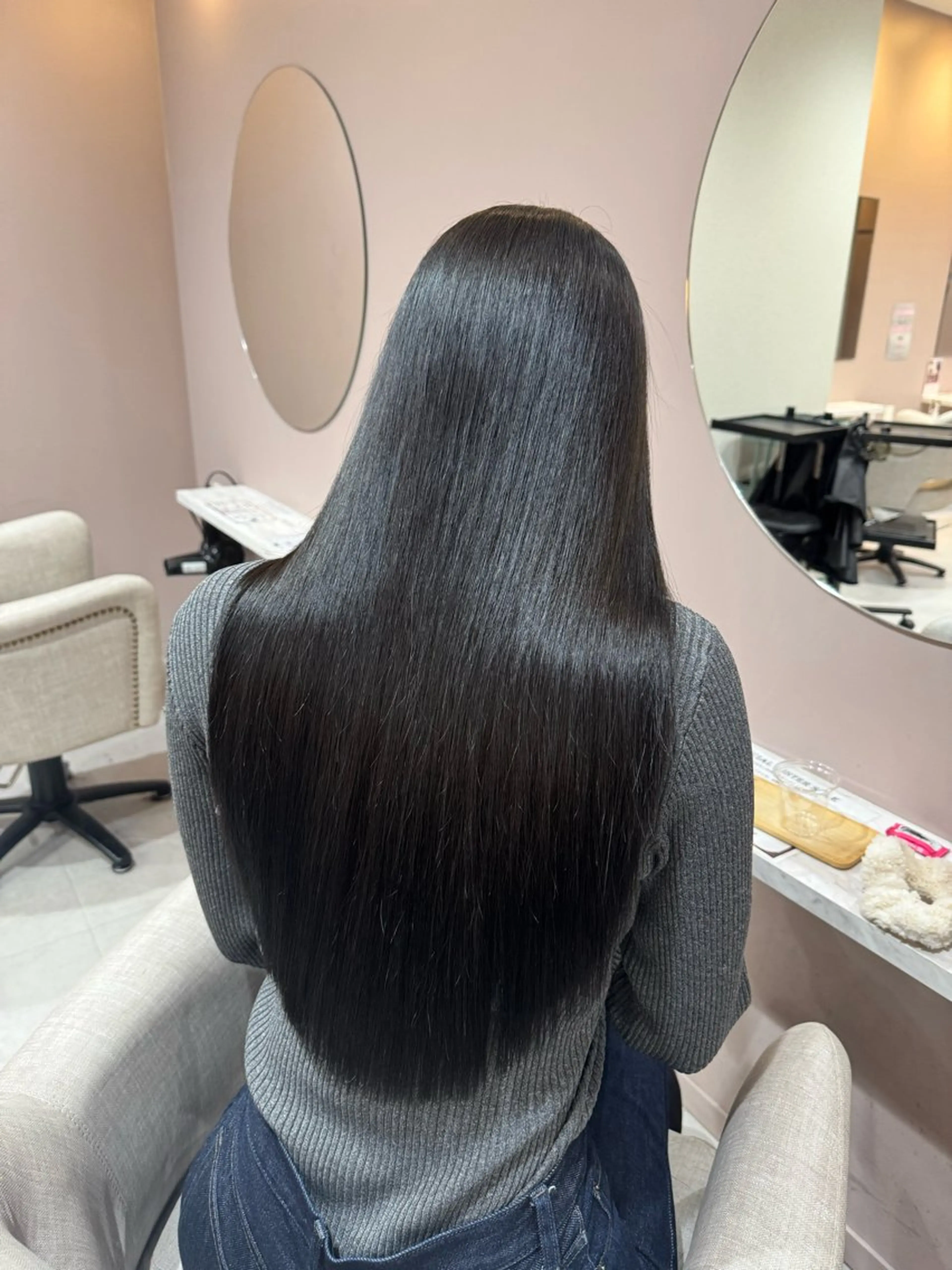 ロング カラー 黒髪 ブルーカラー ブルーブラック 髪質改善 トリートメント ヘアカラー 💖似合わせカラー / Rion💖のヘアスタイル