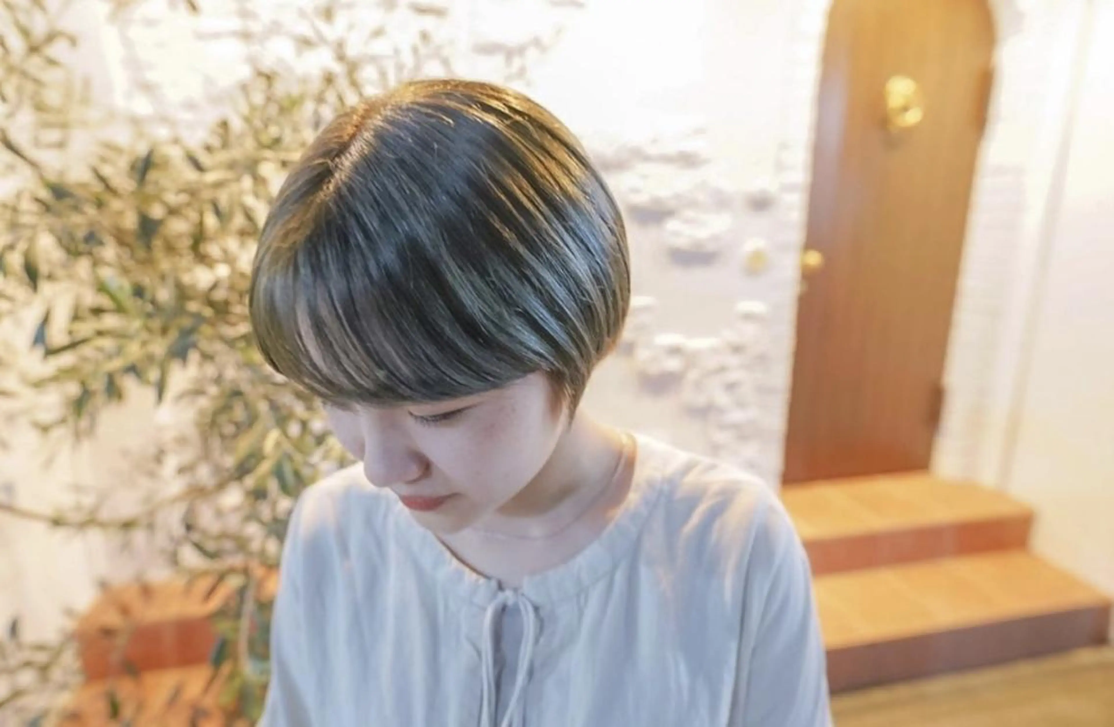 ショート 髪質改善 似合わせカット トリートメント Armoire所属・安藤悠里/ハイトーン /デザインカラーのヘアスタイル