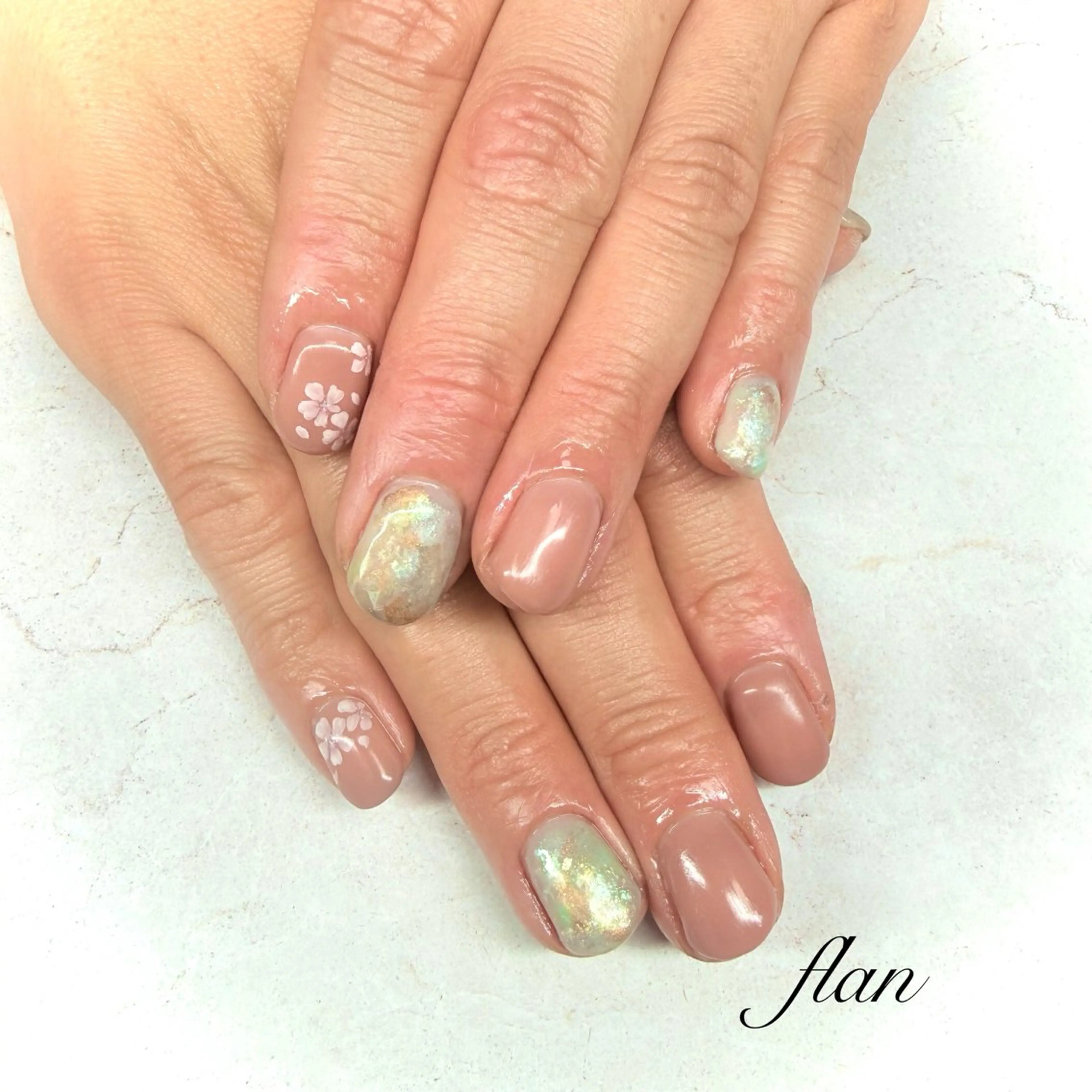 ネイル 桜ネイル ハンドネイル flan ゆいのネイルデザイン