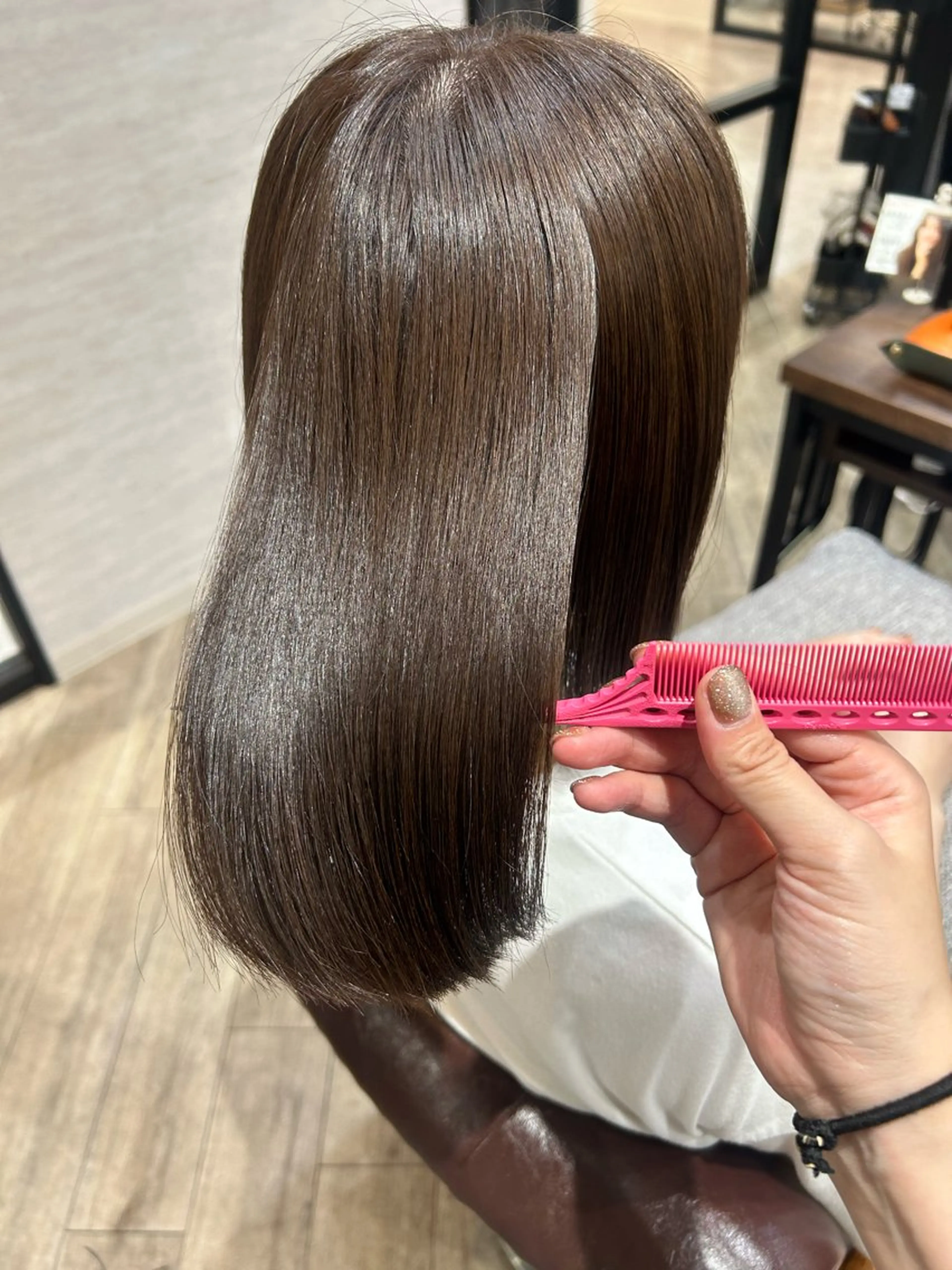 ミディアム カラー 髪質改善/縮毛矯正 🫧RISA🎀のヘアスタイル