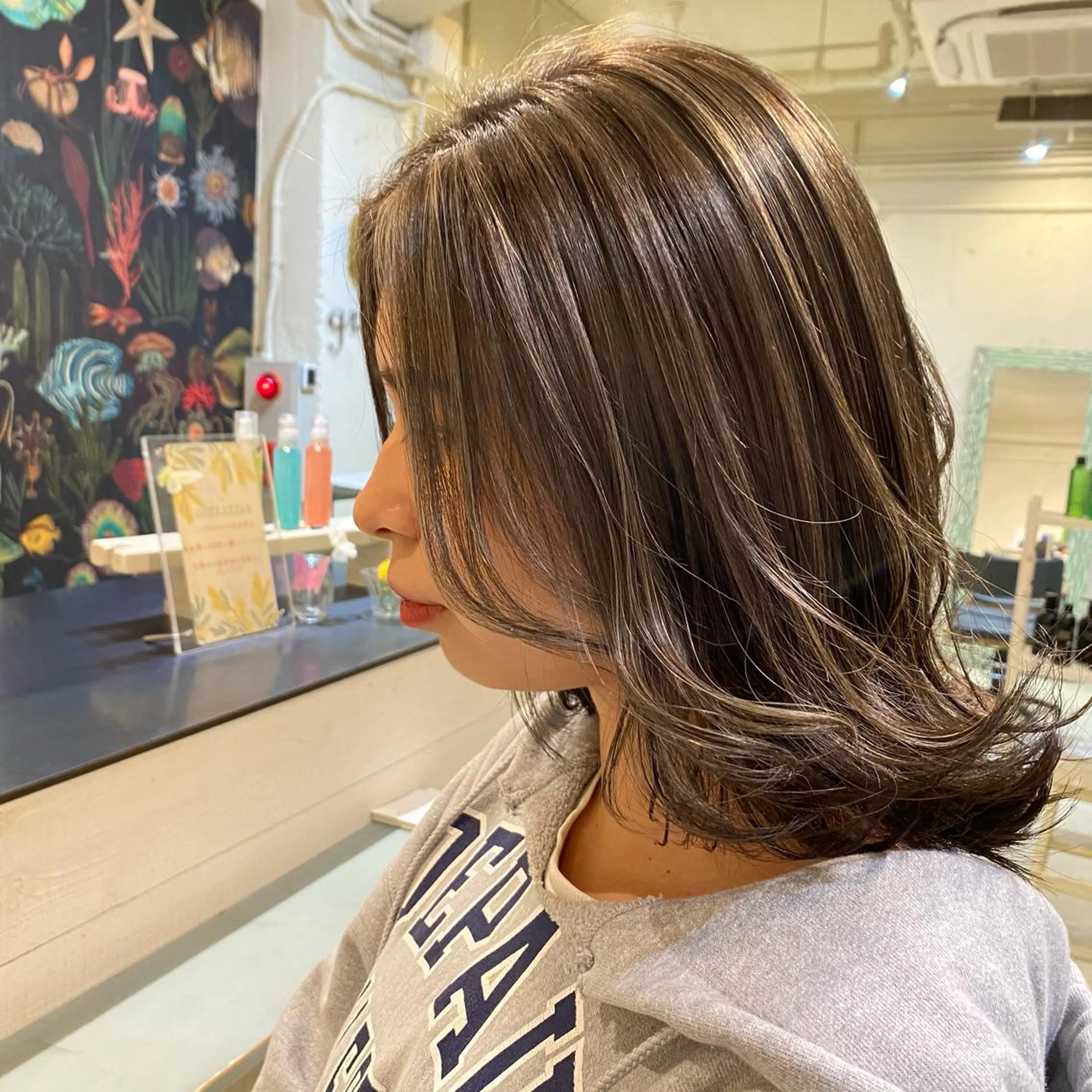 ミディアム ハイライト 谷九/天王寺/上本町 ショート/ボブ/北川のヘアスタイル