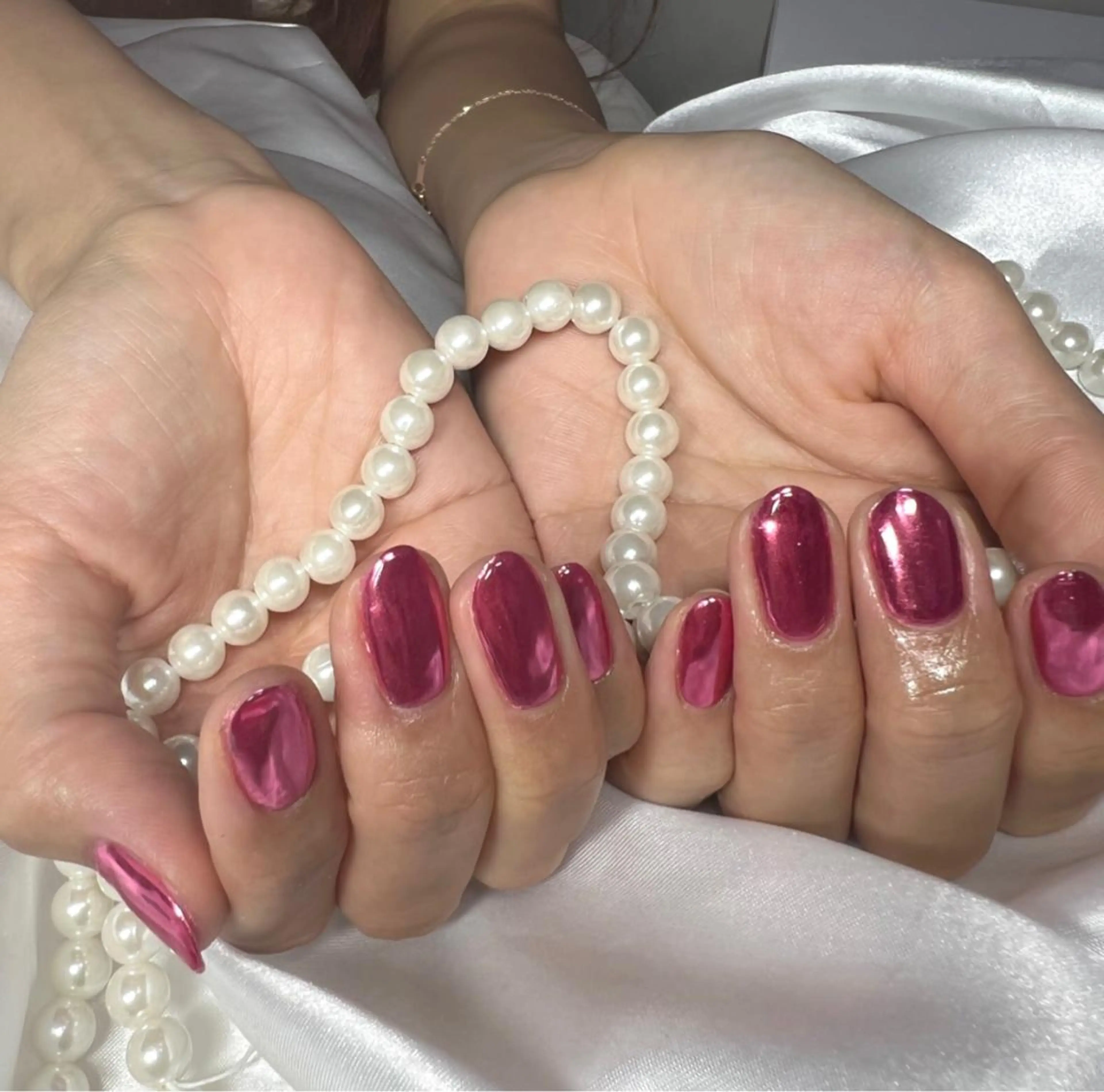 ネイル オーロラネイル フレンチネイル マグネットネイル ミラーネイル ワンカラーネイル ハンドネイル LeaLea nails.のネイルデザイン