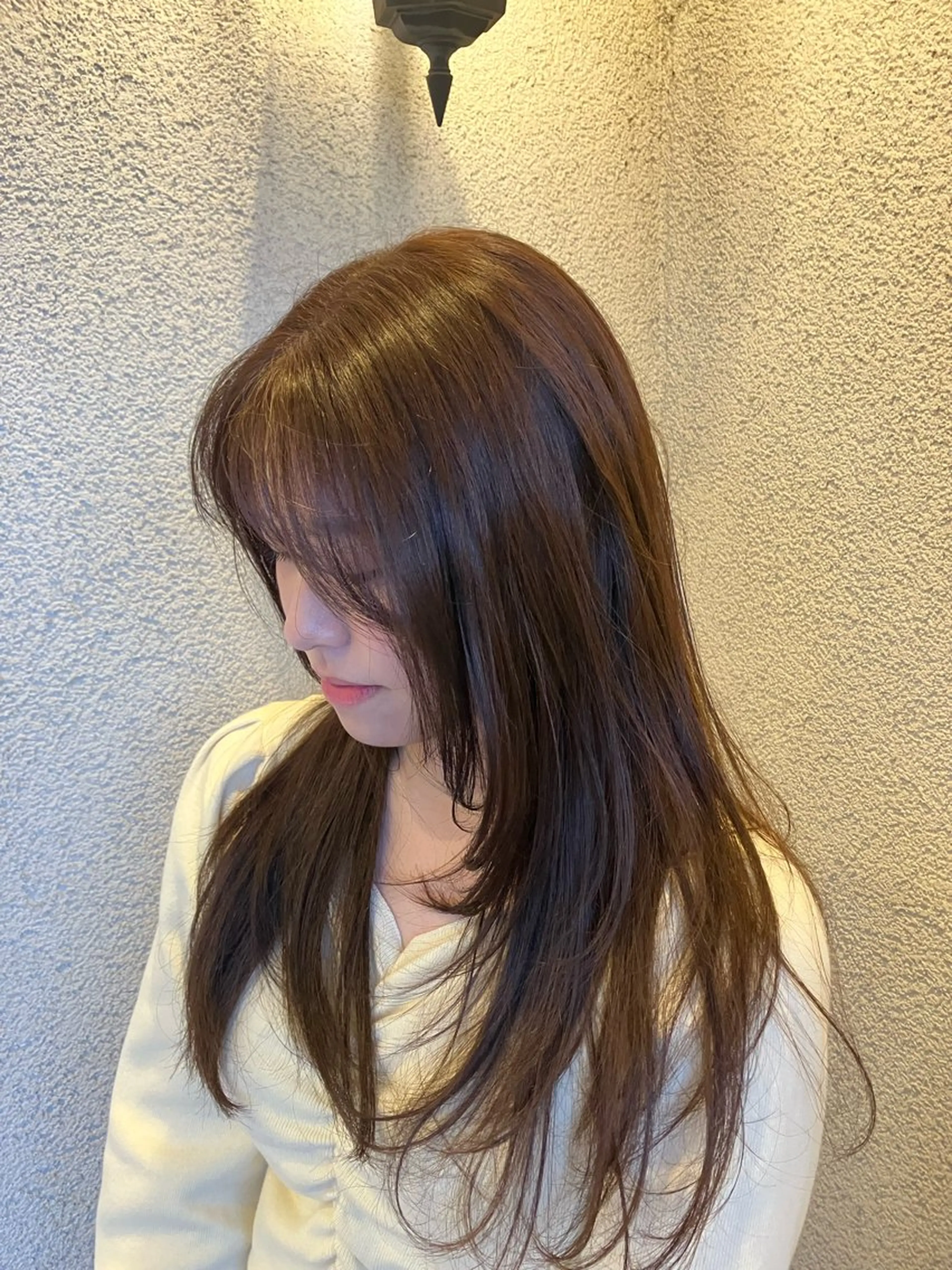 ロング 縮毛矯正 ヘアカラー 藤田 七海のヘアスタイル