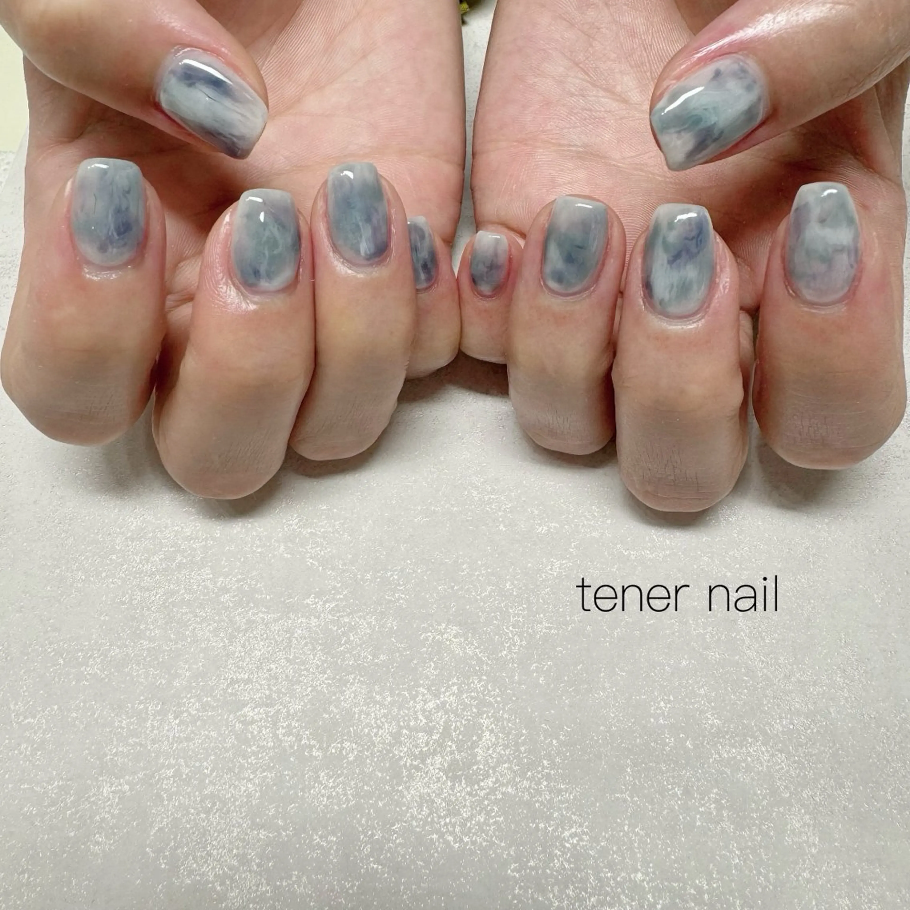 ネイル 大理石ネイル(マーブル) ニュアンスネイル ハンドネイル テネルネイル tener nailのネイルデザイン