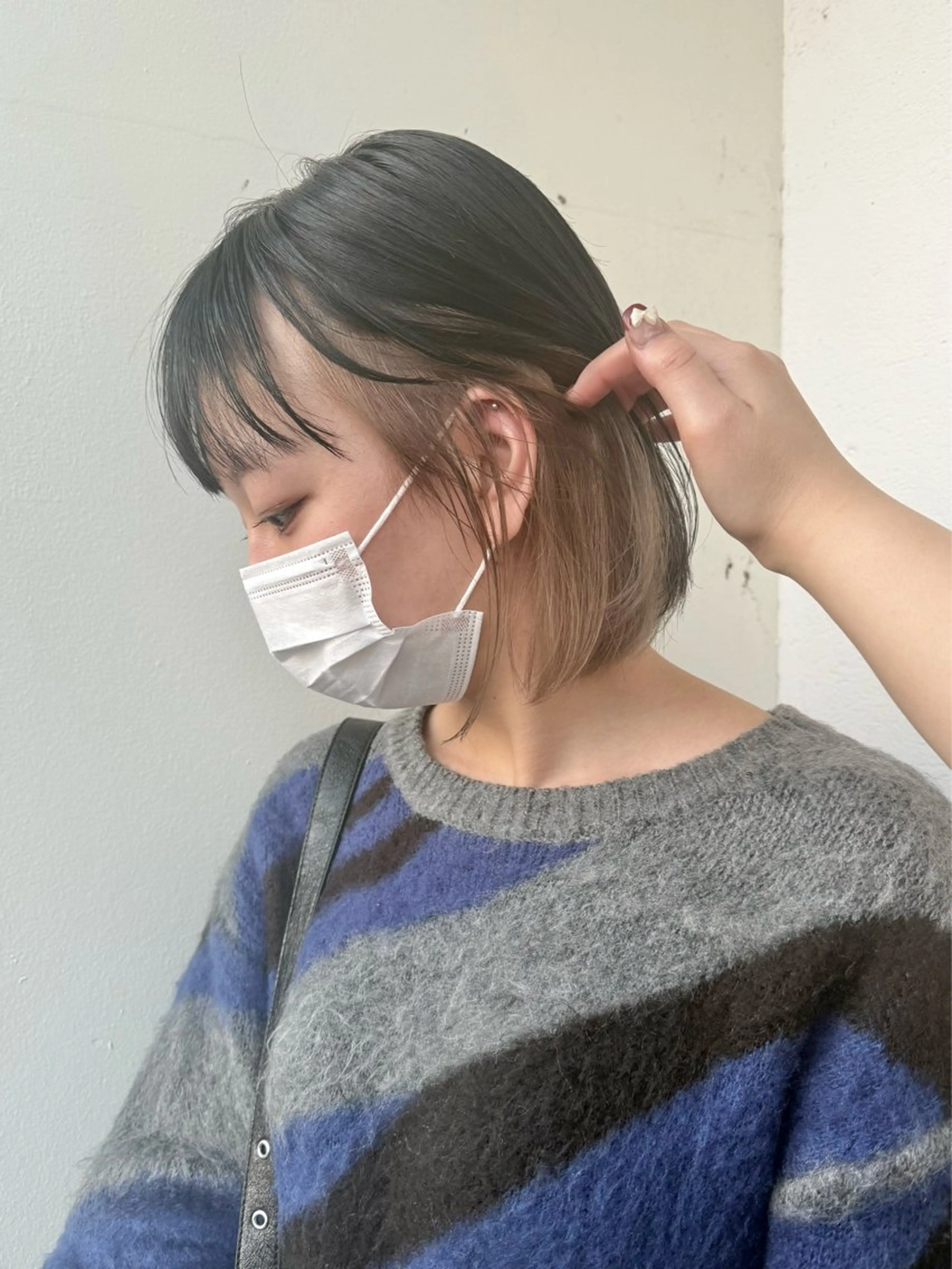 ショート カラー ベージュカラー インナーカラー ホワイトベージュ ヘアカラー トリートメント 暖色カラー・メンズ 🫧Harukaのヘアスタイル