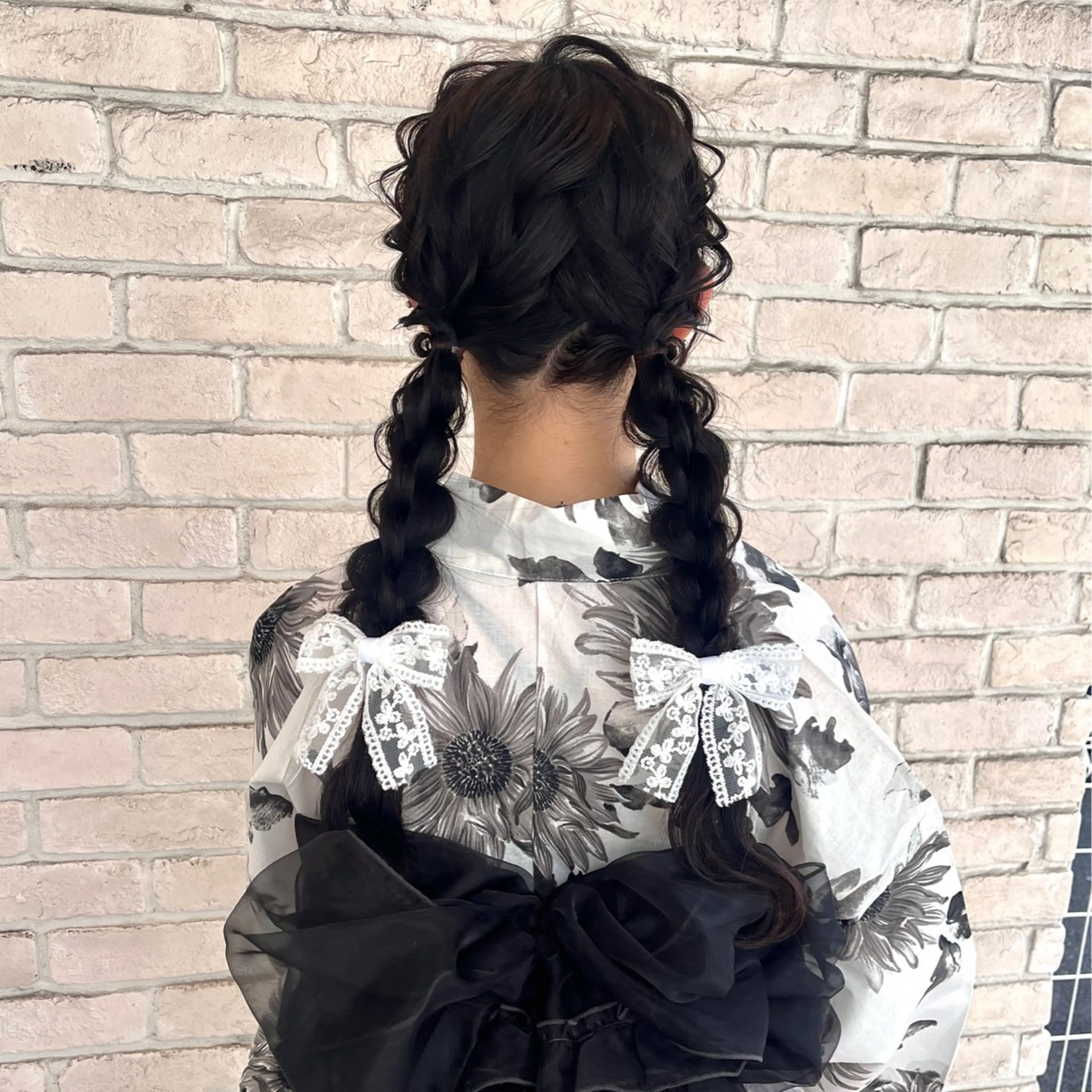 ヘアアレンジ 着付け 韓国レイヤー 暖色カラー/さくらのヘアスタイル