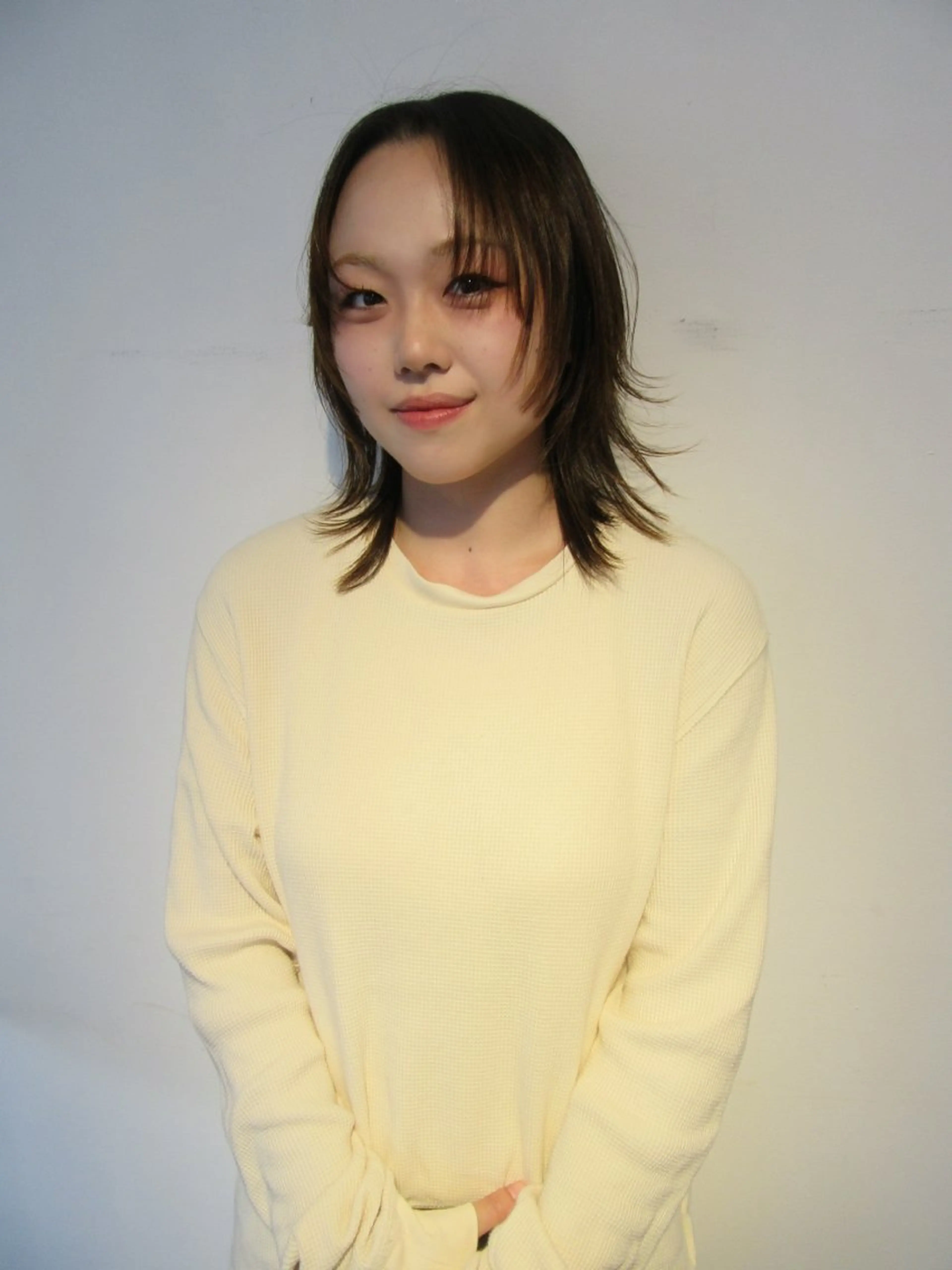 ミディアム 顔周りカット レイヤーカット lot れののヘアスタイル