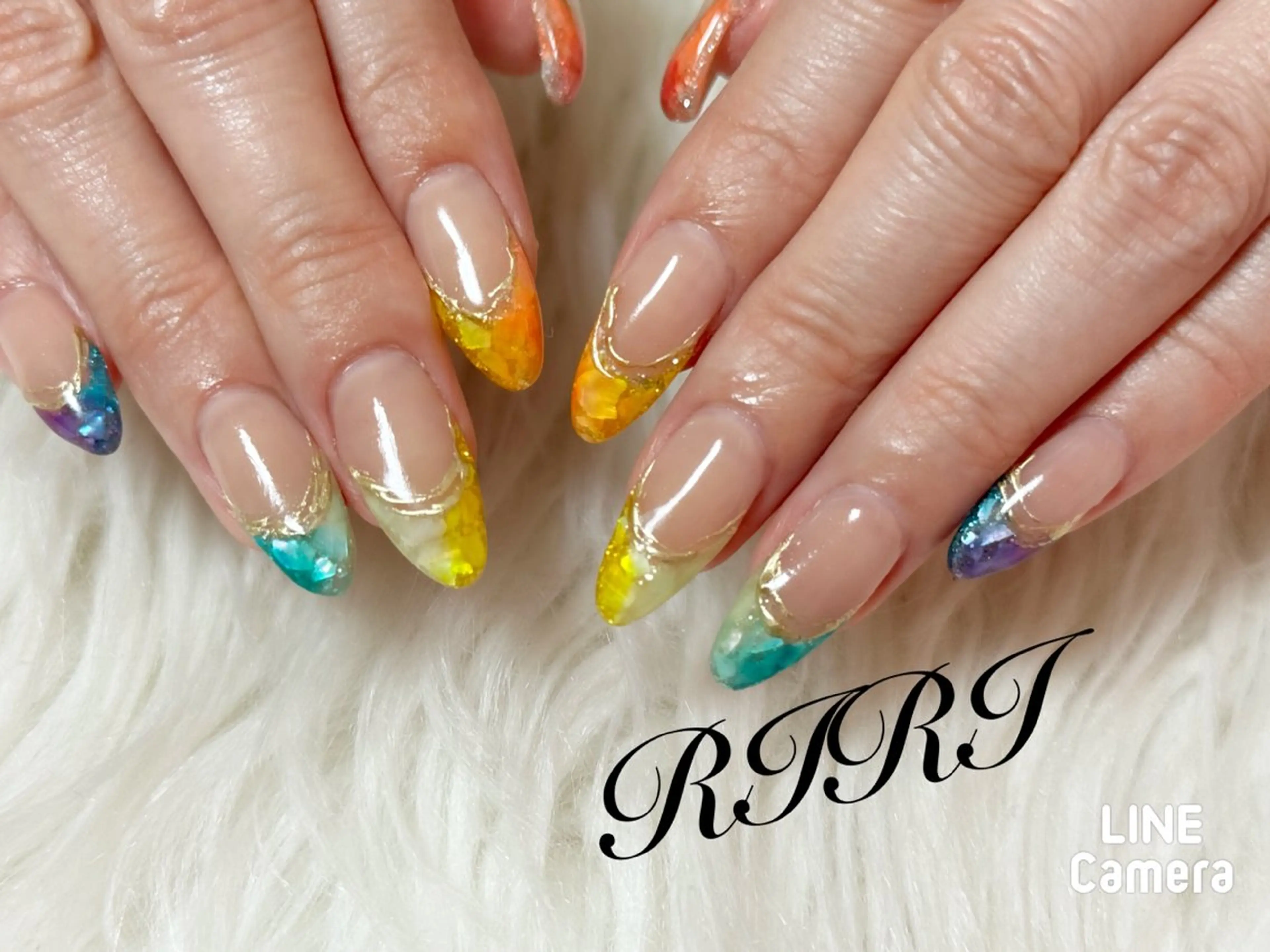 ネイル フレンチネイル ジェルネイル ロングネイル スカルプネイル シンプルネイル ハンドネイル riri オーナーのネイルデザイン