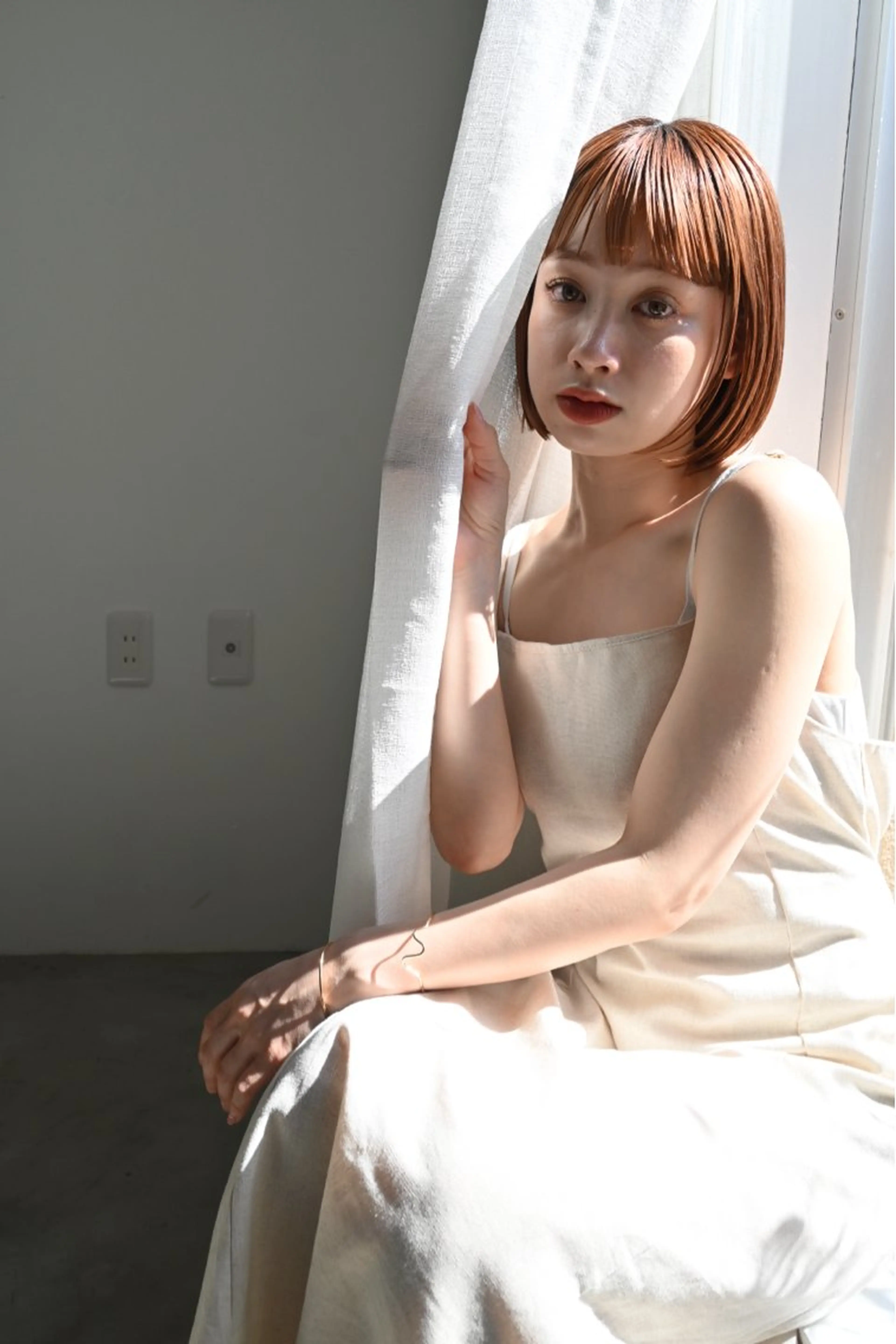 ミディアム カラー ミディアムパーマ アッシュ ベージュカラー ブリーチ ケアカラー 🟤TAP🟤 木曳野　金沢店のヘアスタイル