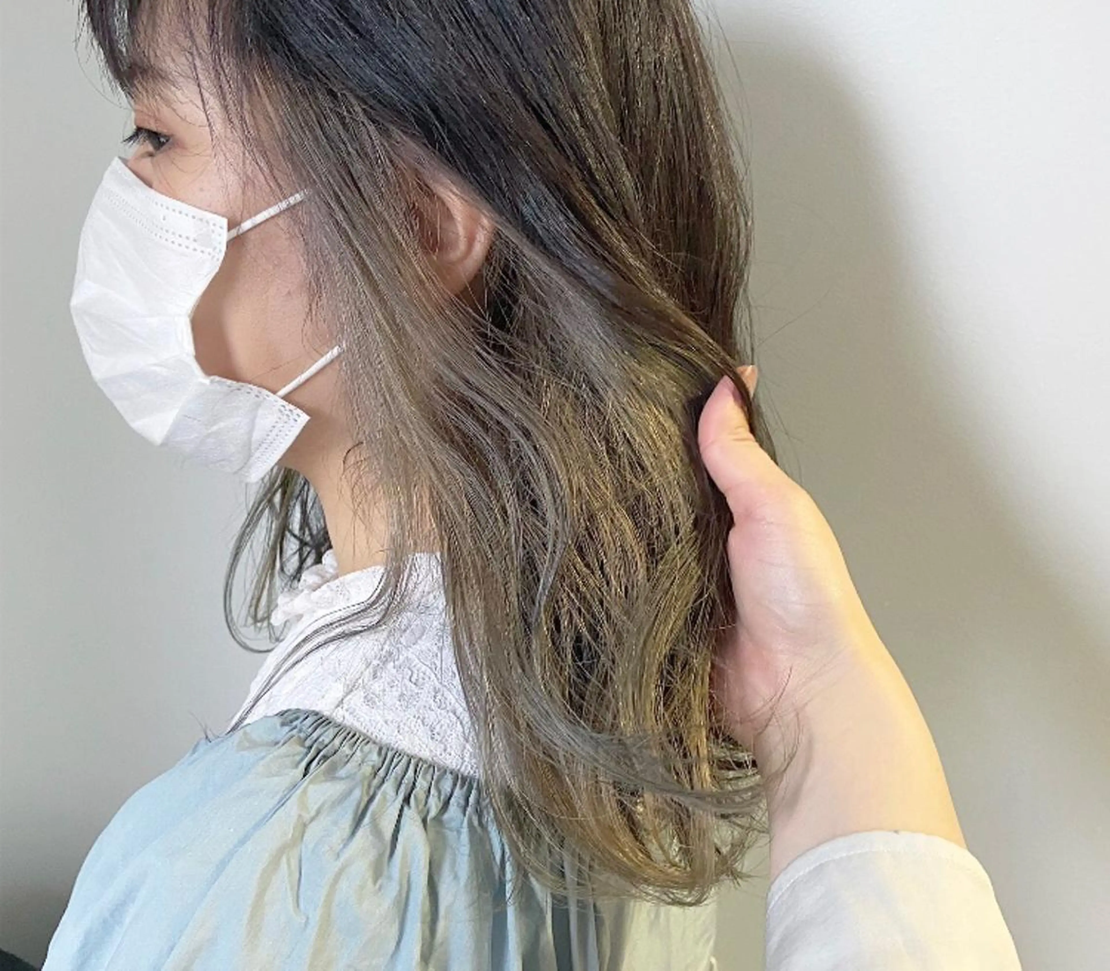 セミロング カラー インナーカラー 髪質改善サロン 梅田/ヨナミネのヘアスタイル