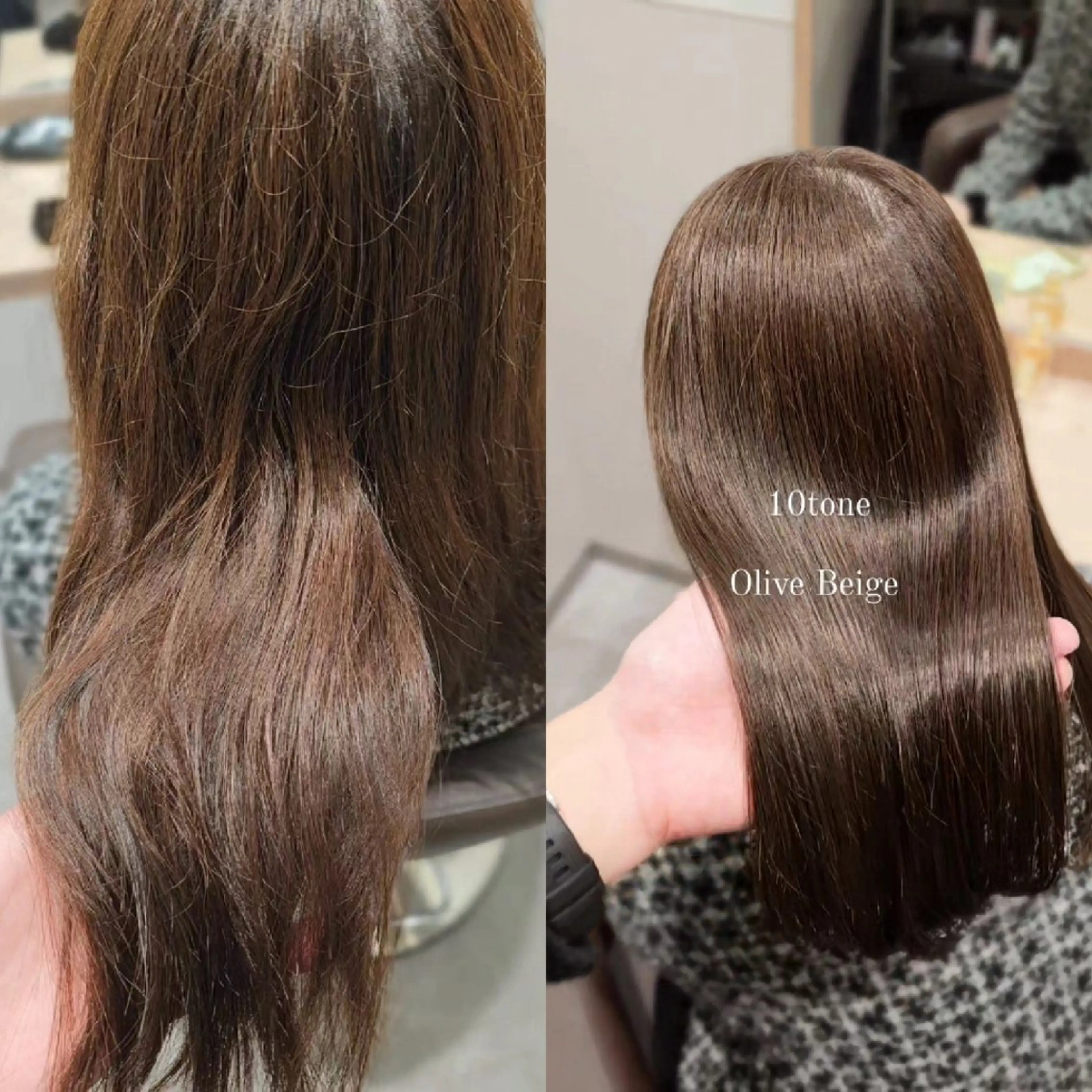 ミディアム カラー トリートメント カット ヘアカラー トリートメント 縮毛矯正をしている人 のためのカラーのヘアスタイル