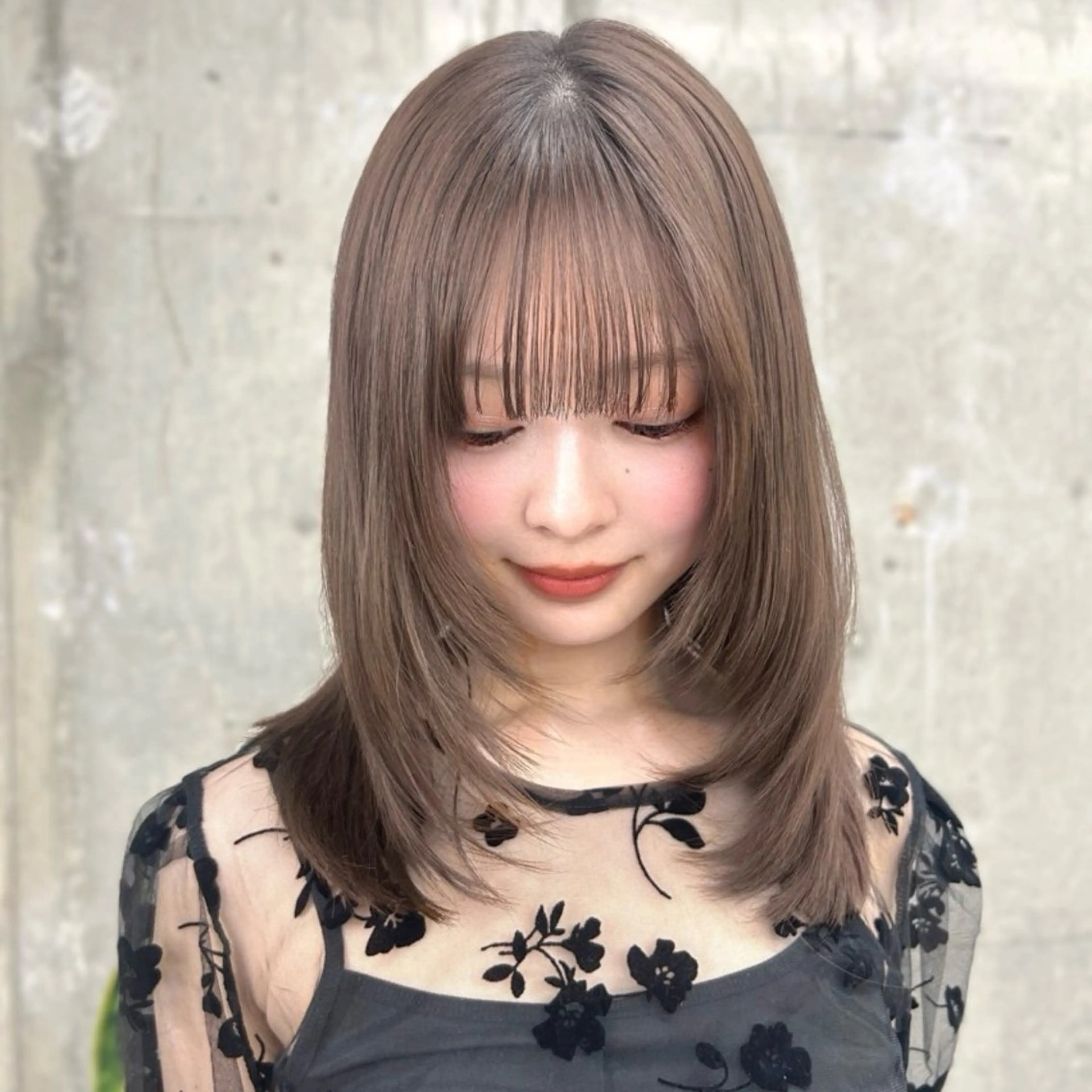 ミディアム ヘアカラー トリートメント 🌸透明感/レイヤー / 栗林 彩🌸のヘアスタイル