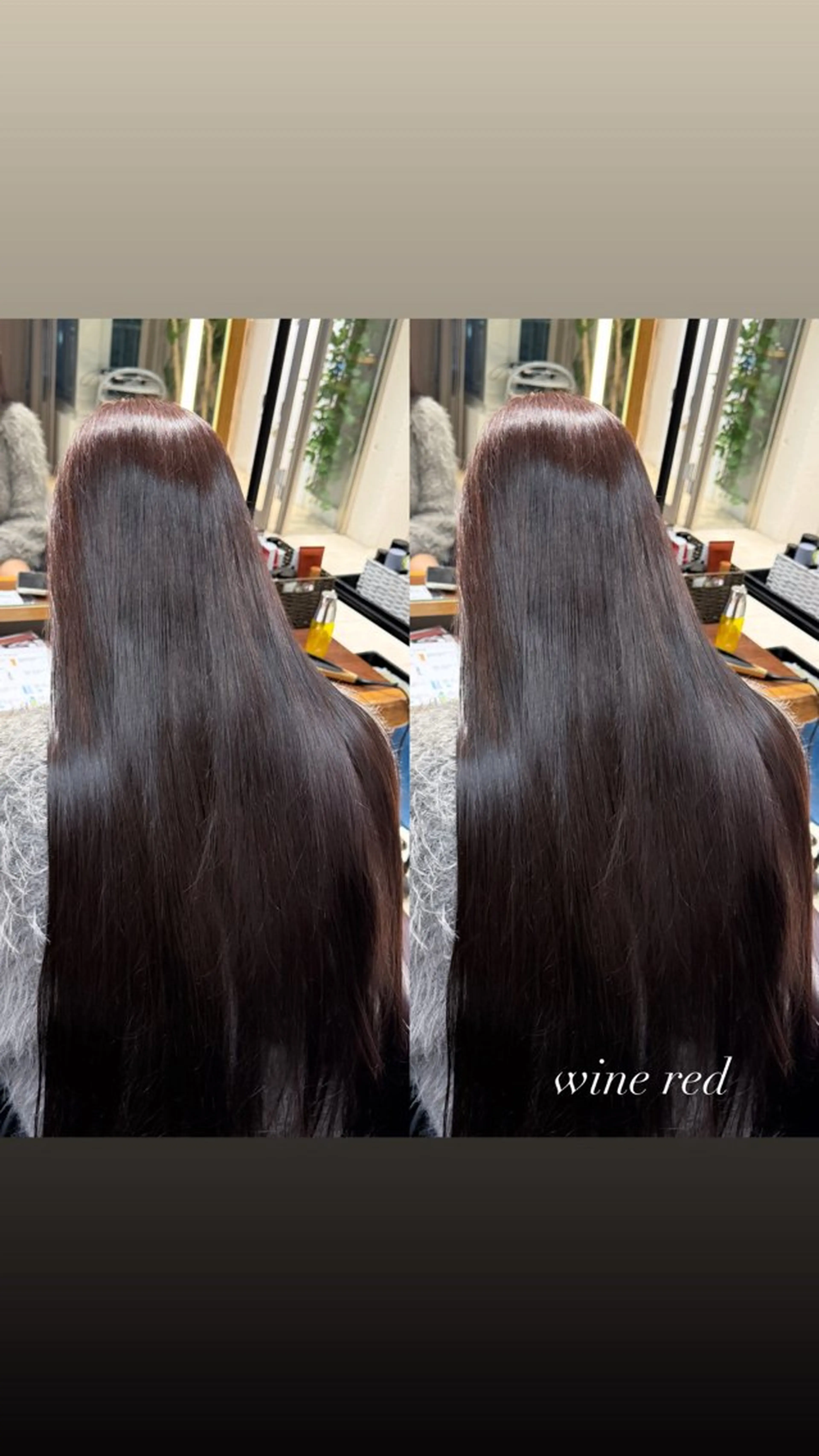 ロング カラー レッドカラー トリートメント ヘアカラー トリートメント 暖色カラー/ ストレート/くるみのヘアスタイル