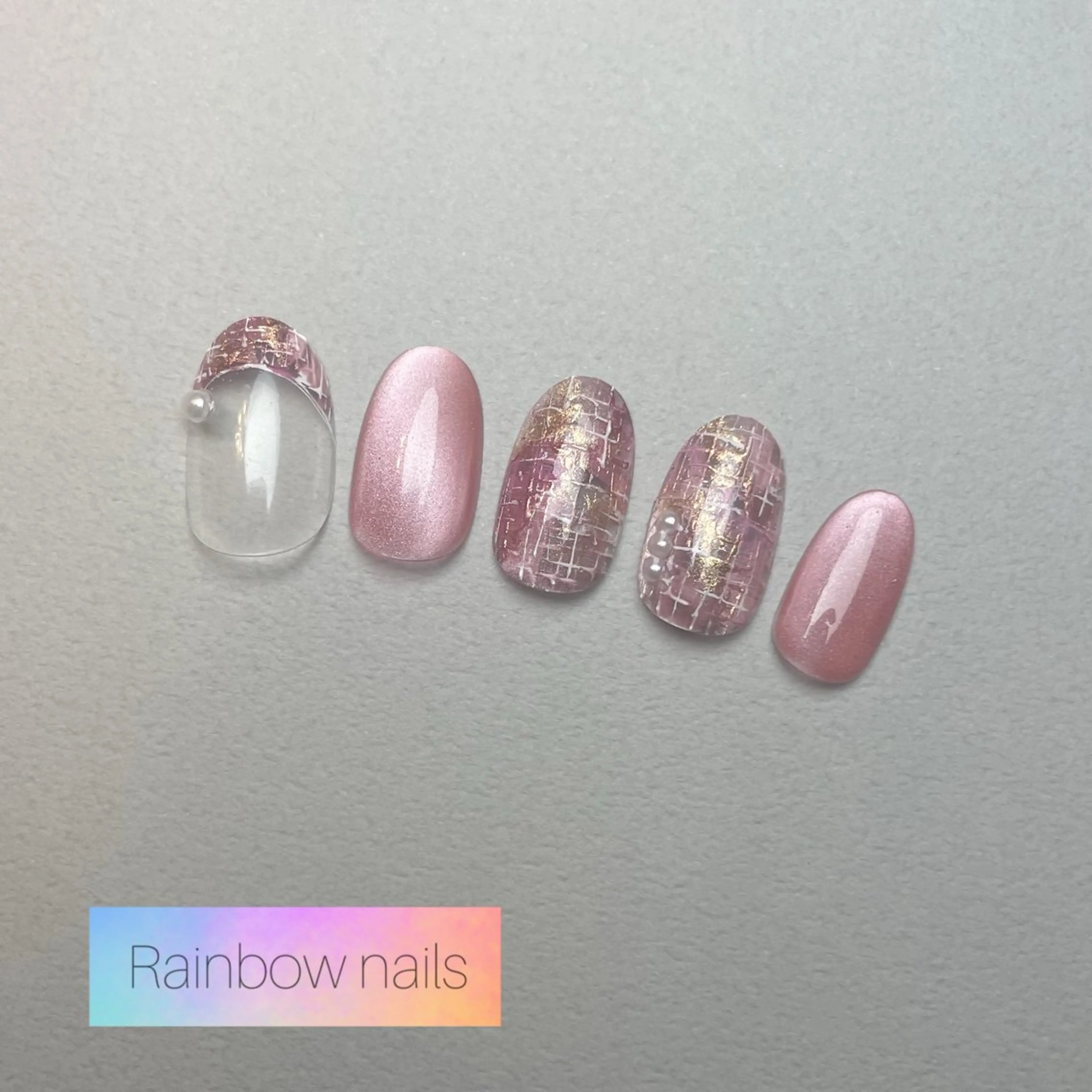 ネイル Rainbow nailsくろちゃんのネイルデザイン