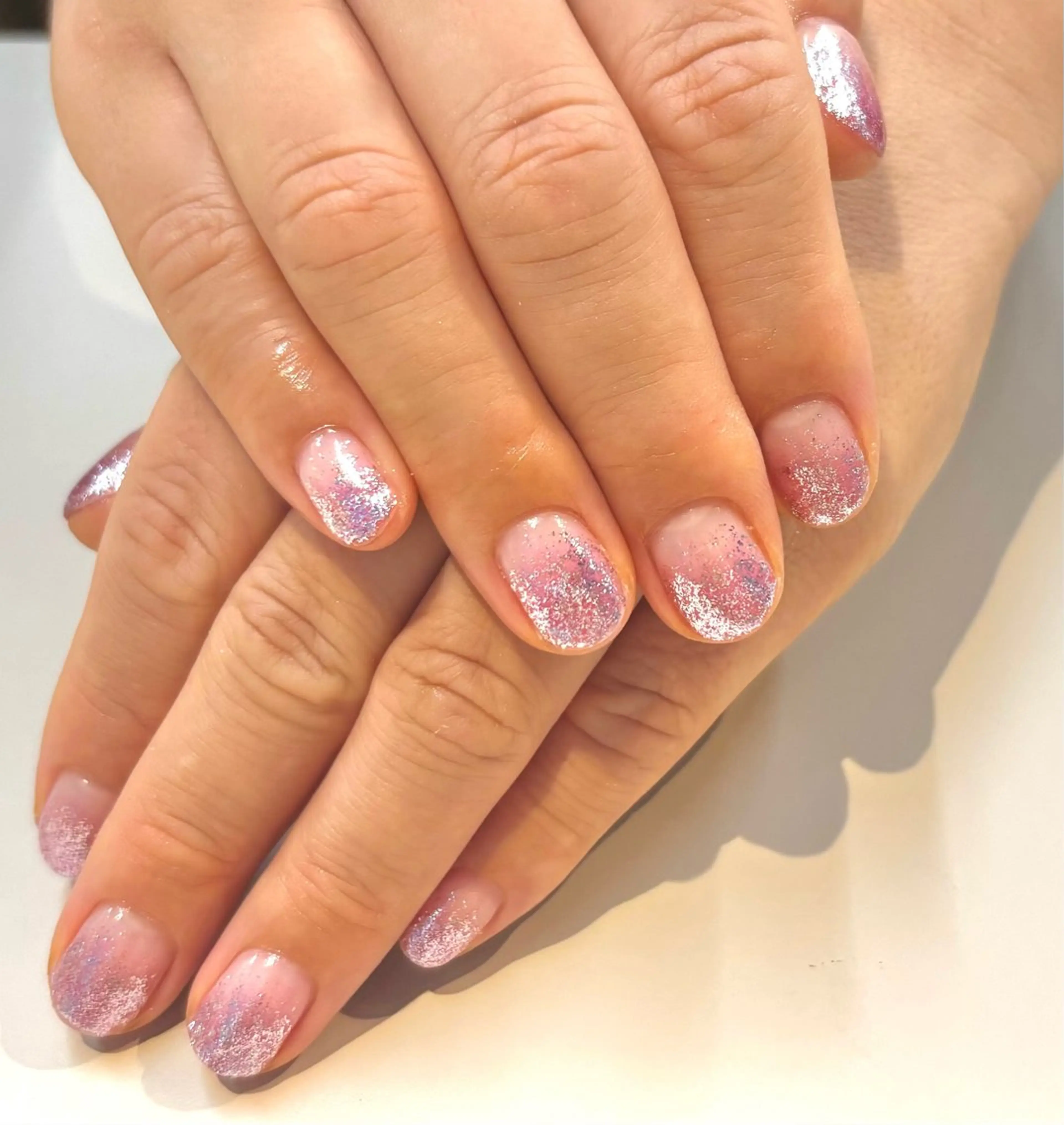 ネイル グラデーション ラメ(グリッター) ラメグラデーション パープル DEE nail yumi.Iのネイルデザイン