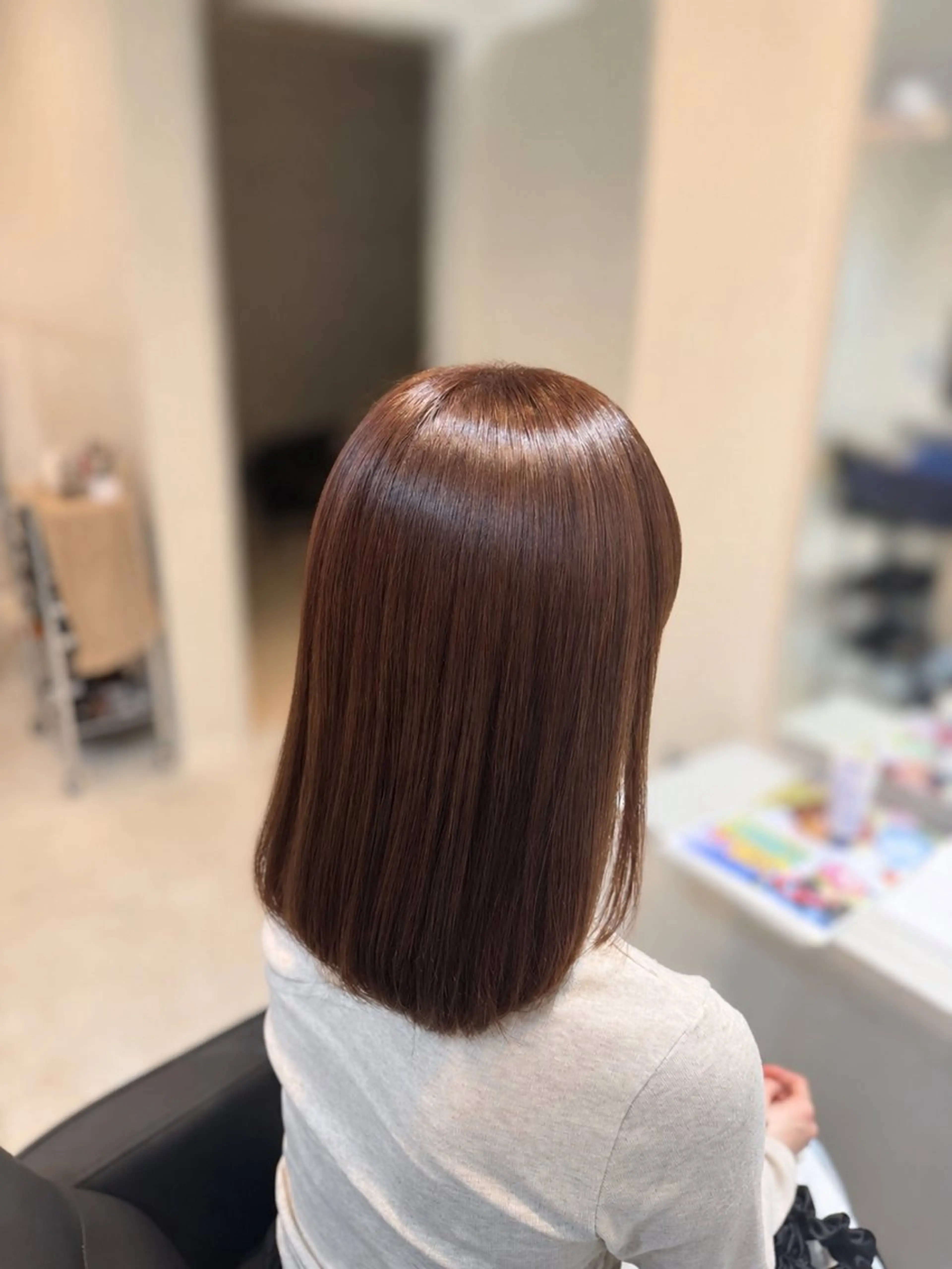 ミディアム トリートメント ヘアカラー めぐみ/透明感カラー /ヘアセットのヘアスタイル