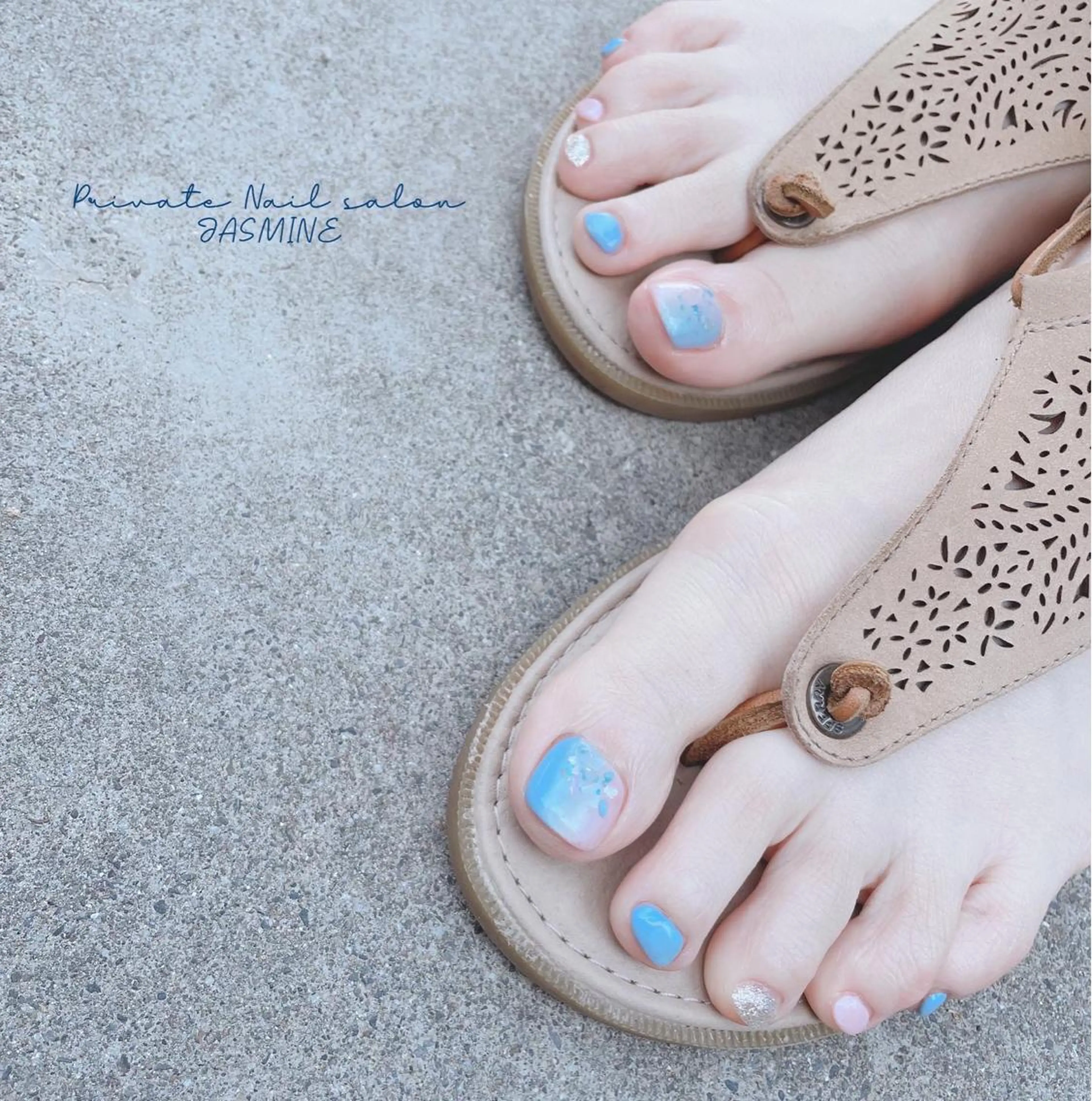 ネイル フットネイル 夏ネイル Nail salon JASMINEのネイルデザイン