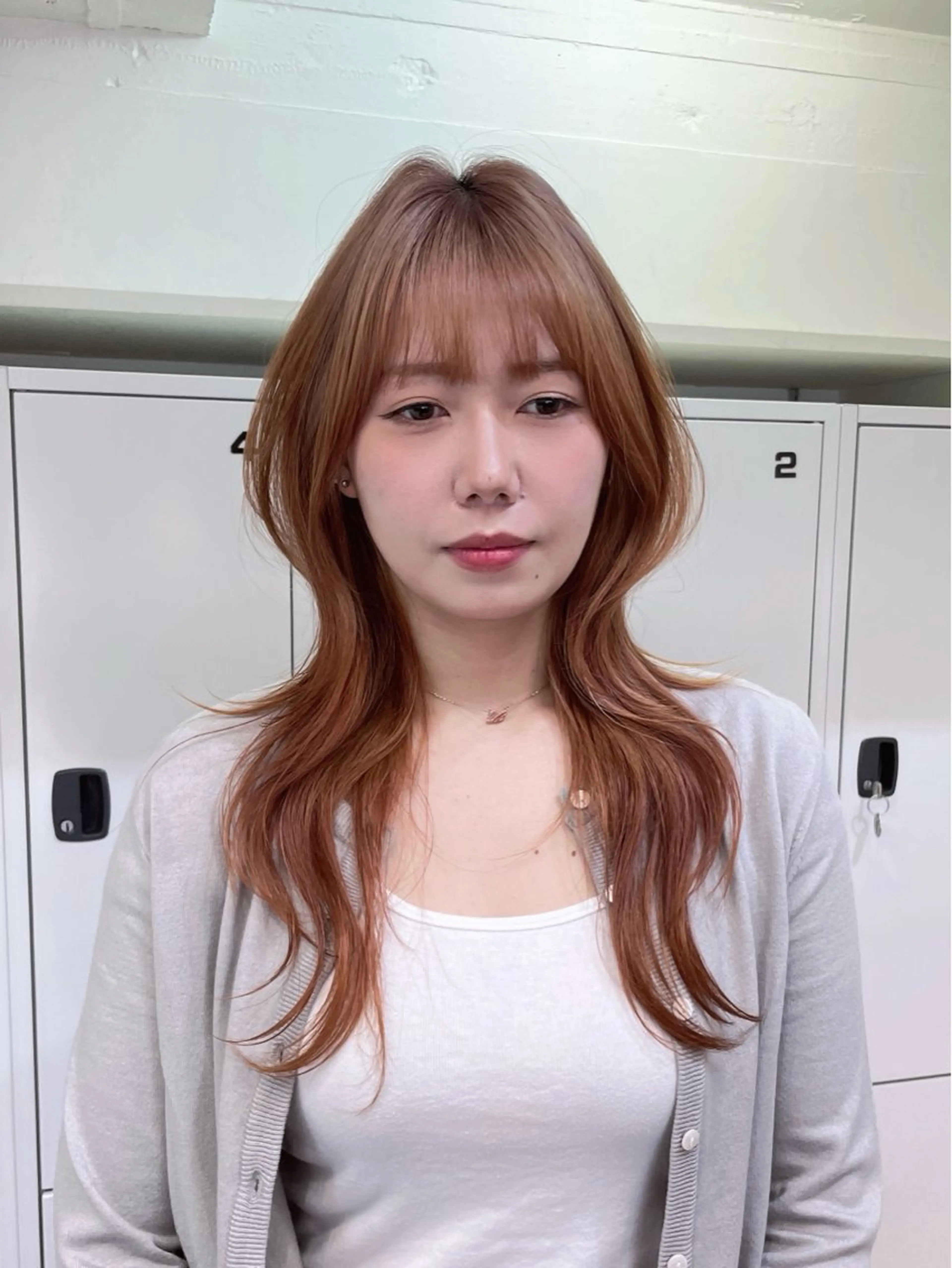 ロング ハッシュカット カット yu-kaハッシュ カット/韓国レイヤーのヘアスタイル