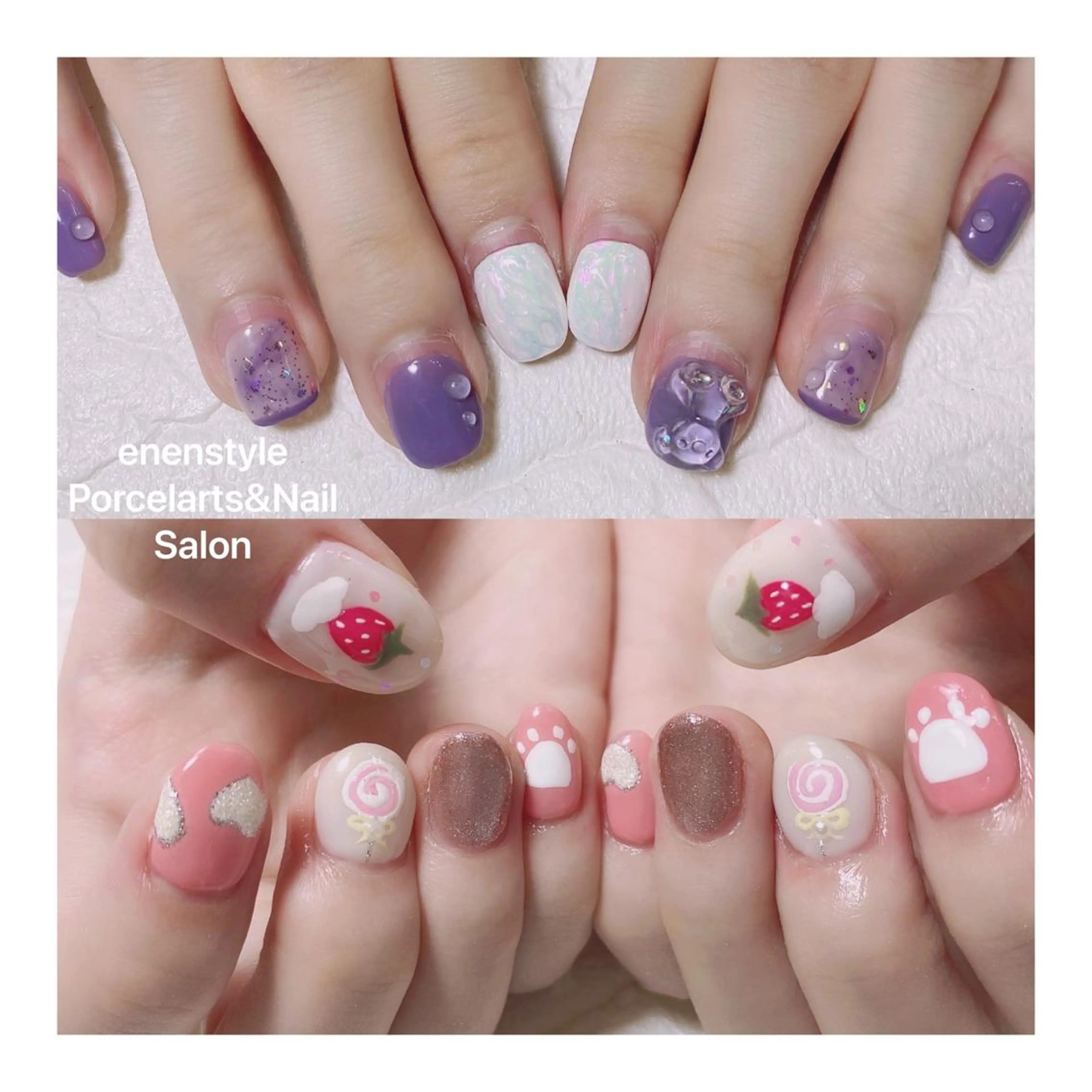 ミディアム ネイル ハンドネイル 👑enen style👑のネイルデザイン