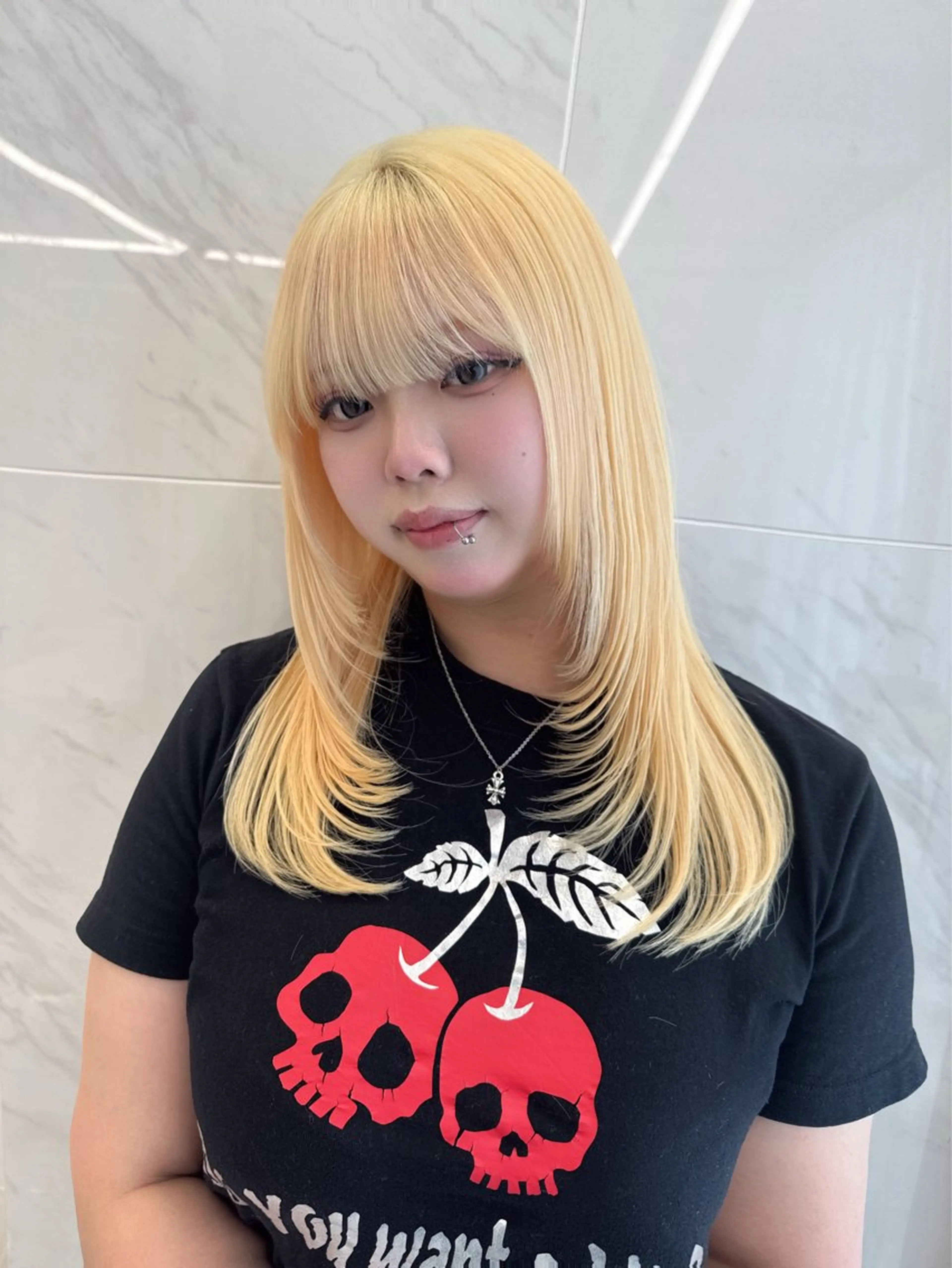 ロング カラー 抜きっぱなしブロンド ブロンド 栄美容師/kiti /ボブ/ケントのヘアスタイル