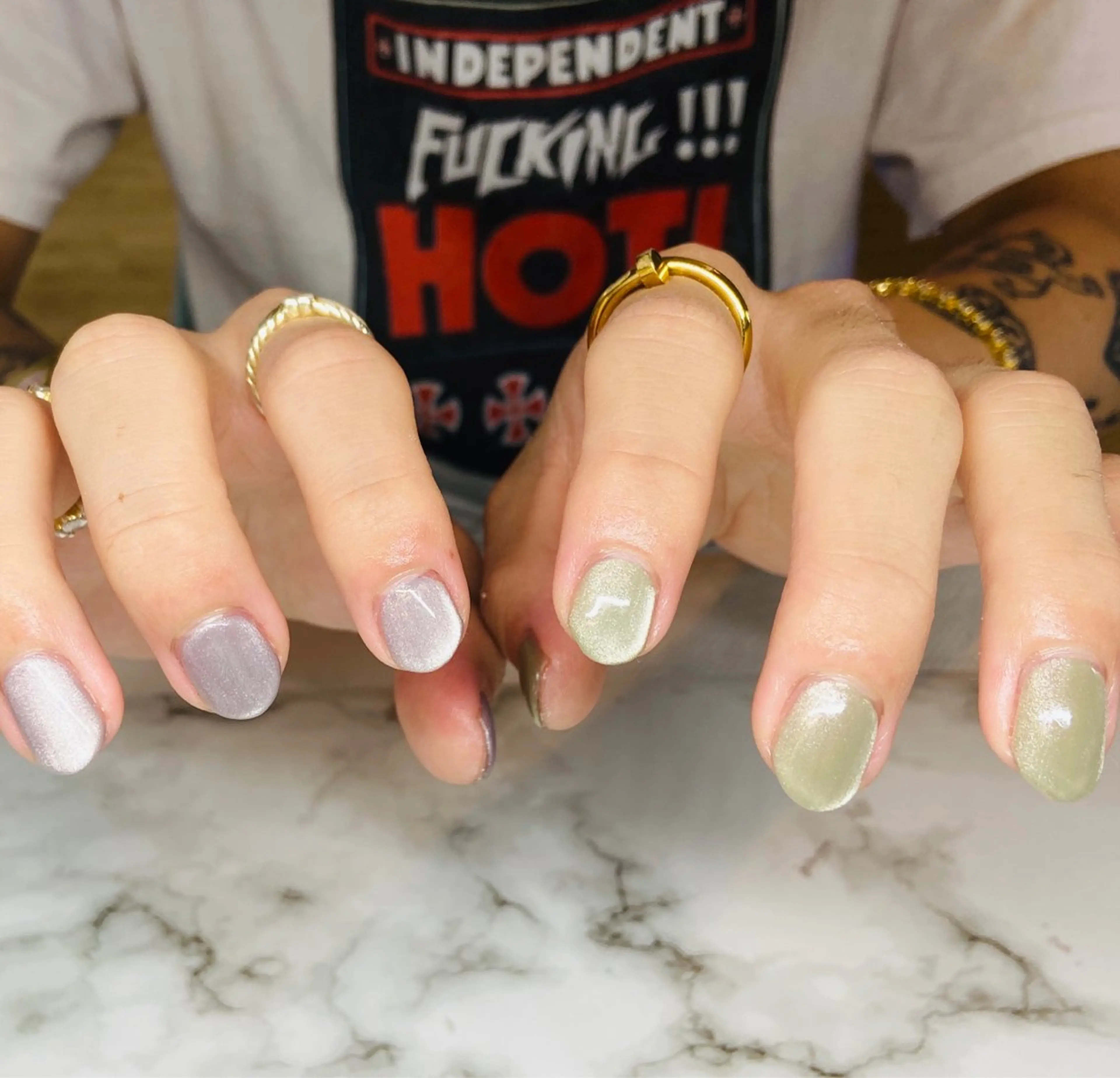 メンズ ネイル マグネットネイル ハンドネイル オトク ネイルのネイルデザイン