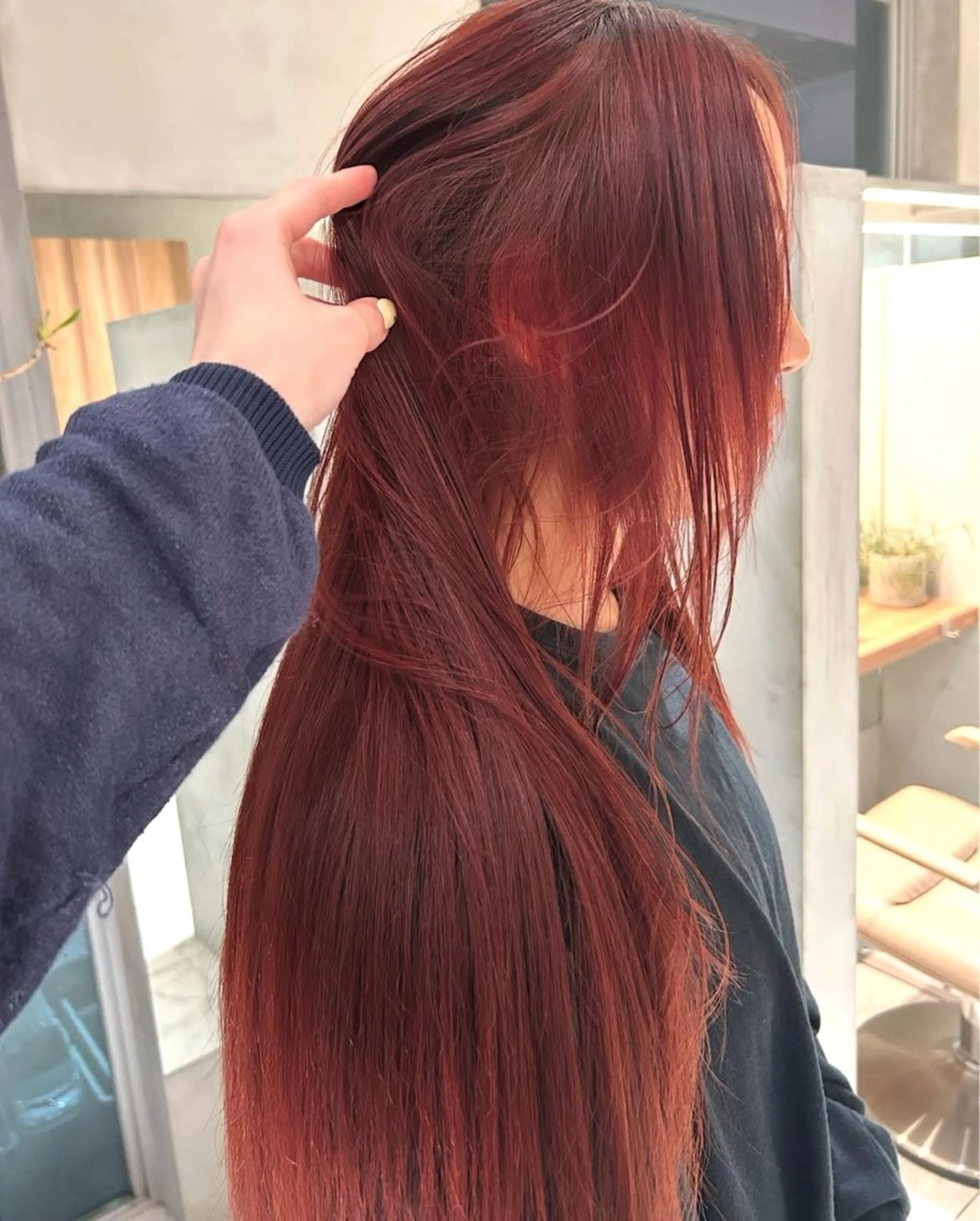 ロング カラー ヘアカラー aoi /one color/艶髪のヘアスタイル