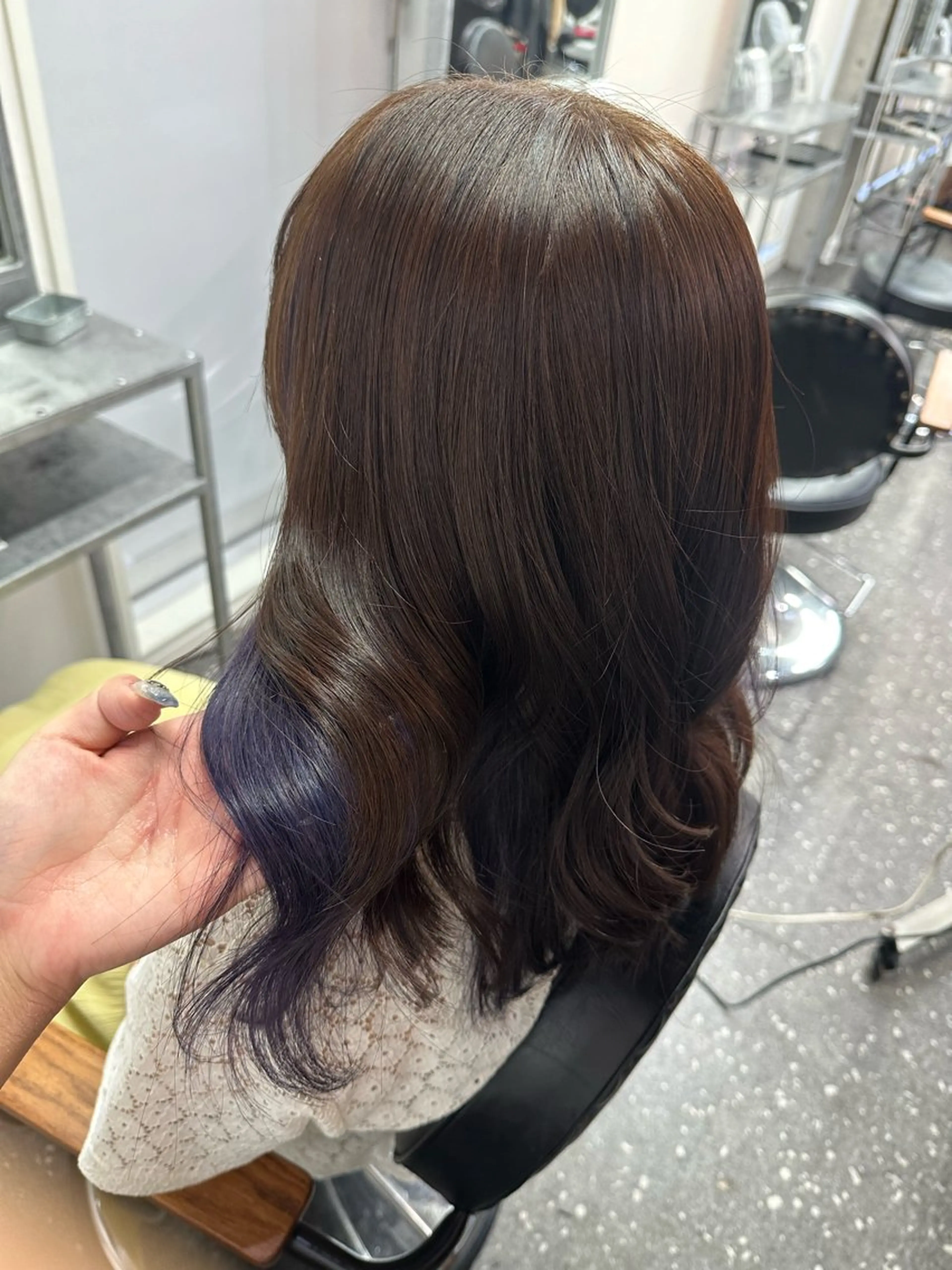 セミロング カラー ヘアカラー トリートメント 髪質改善⭐️縮毛矯正 中野⭐️Rinaのヘアスタイル
